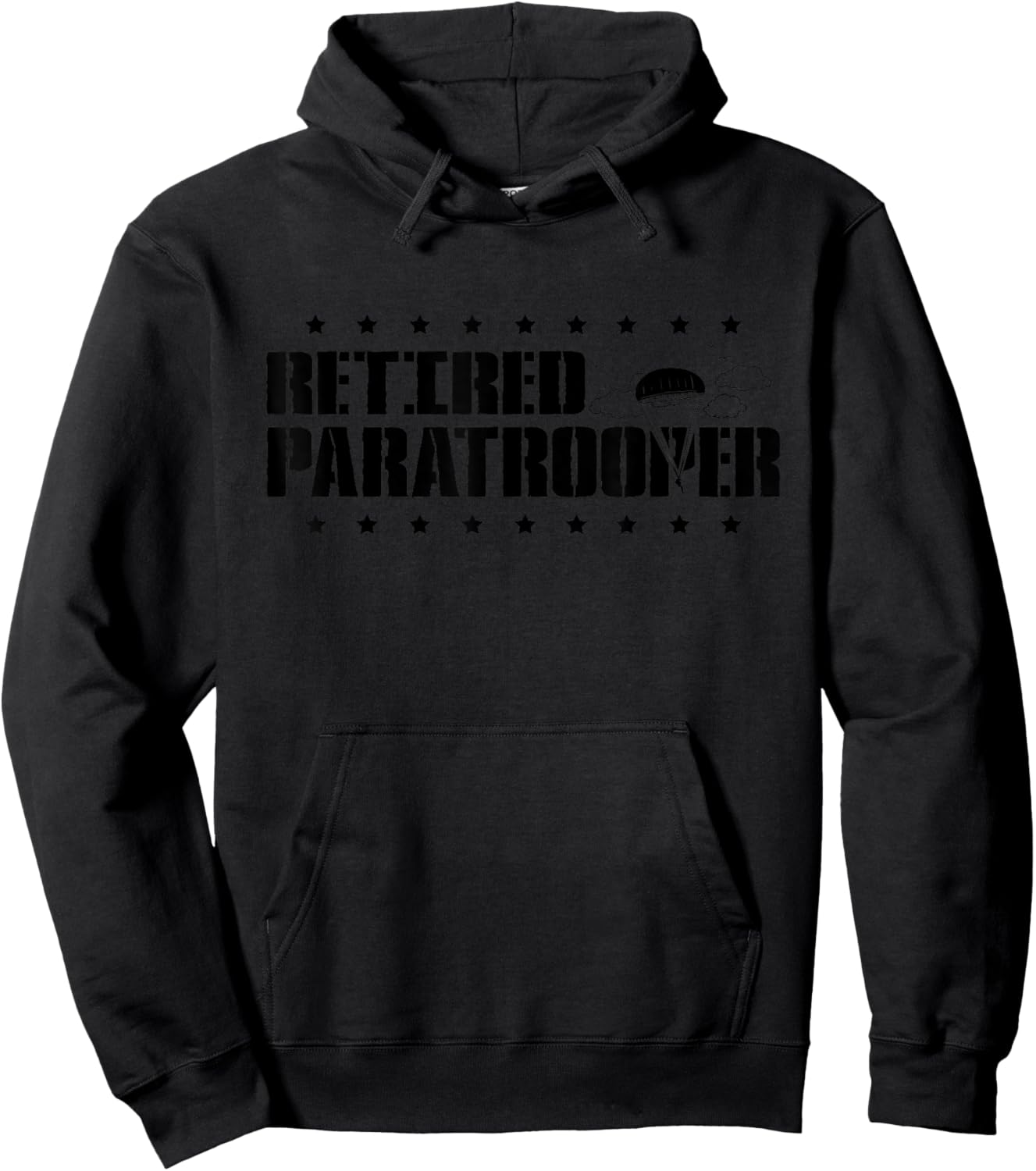 Retired Paratrooper Airborne Army Hoodie - Hoodie | Black