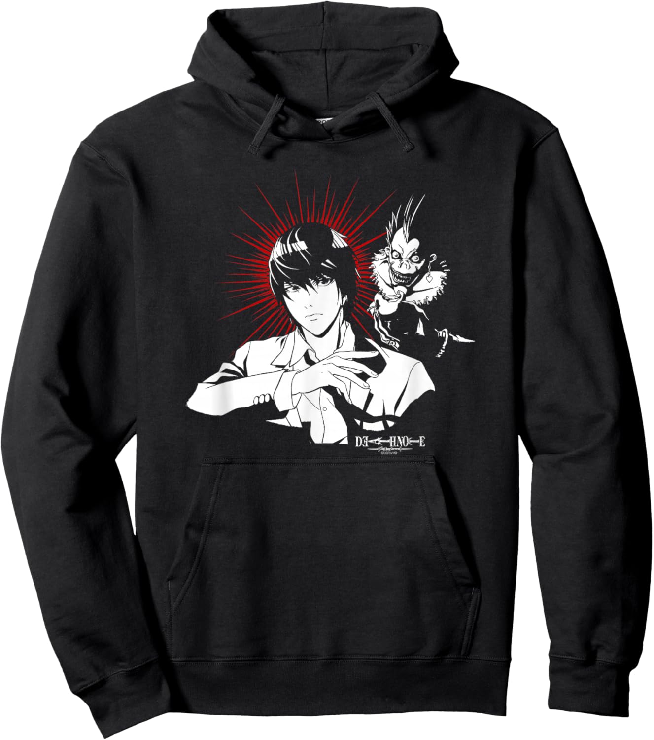 Death Note Ryuk and Light with Halo Anime Hoodie - Hoodie | Black