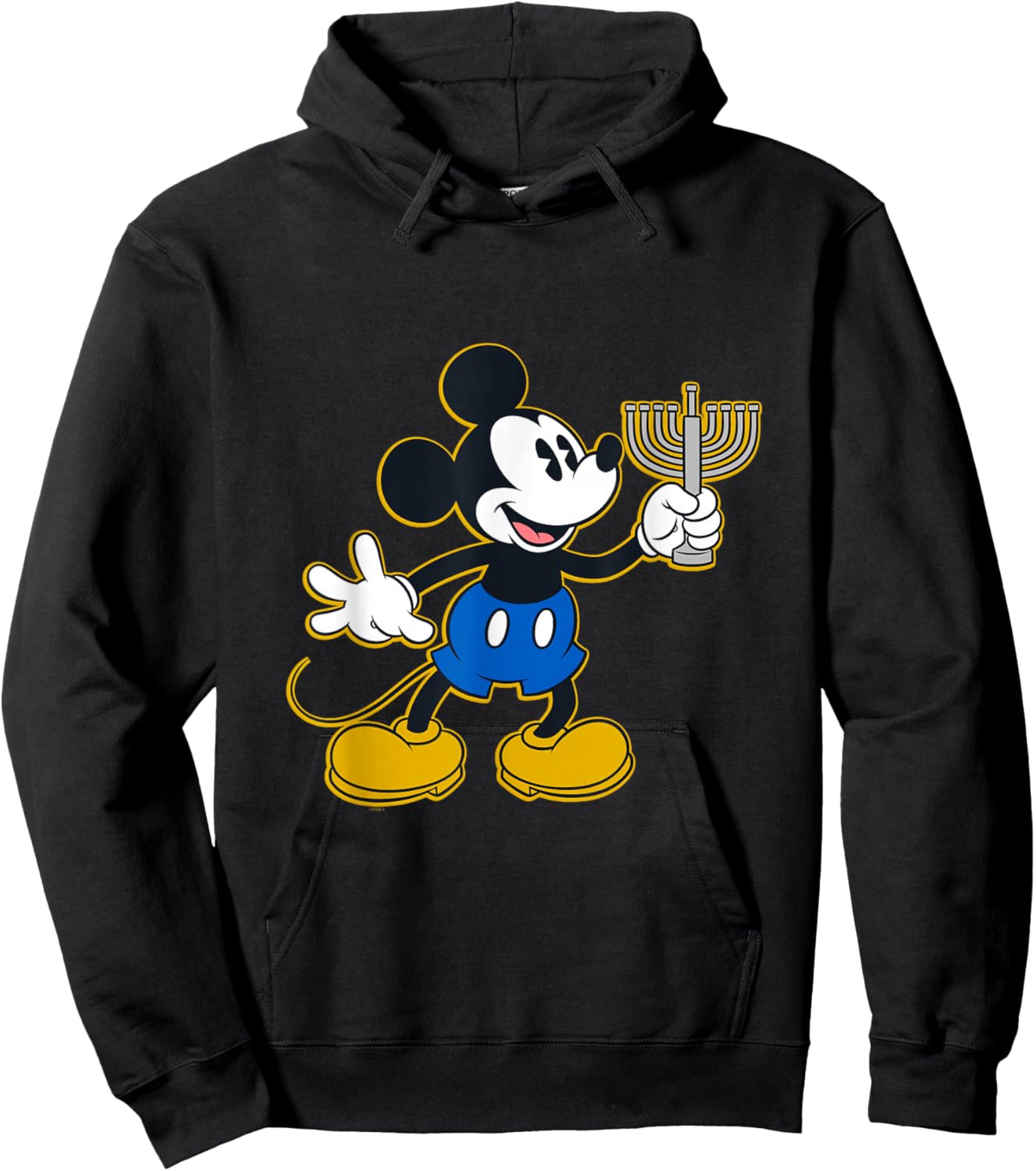 Disney Mickey Mouse Hanukkah Menorah Happy Holidays Hoodie - Hoodie | Black