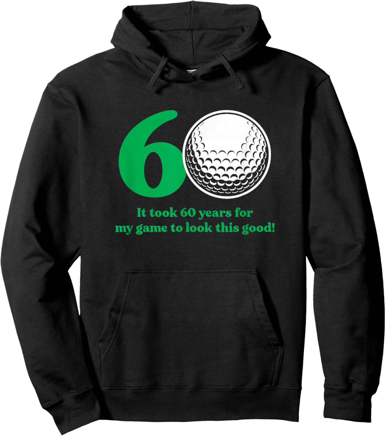 60 Year Old Golfer Golfing Golf 60th Birthday Hoodie - Hoodie | Black