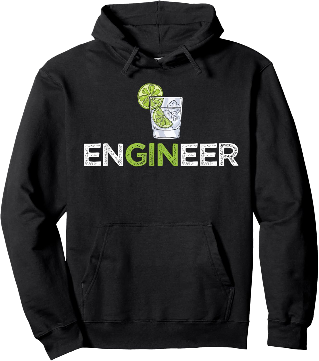 Funny Gin Tonic Quotes Cool Engineer Gin Lover Hoodie - Hoodie | Black