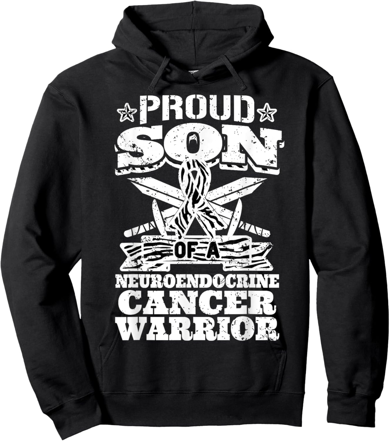 Proud Son Of A Neuroendocrine Cancer Warrior NET Awareness Hoodie - Hoodie | Black