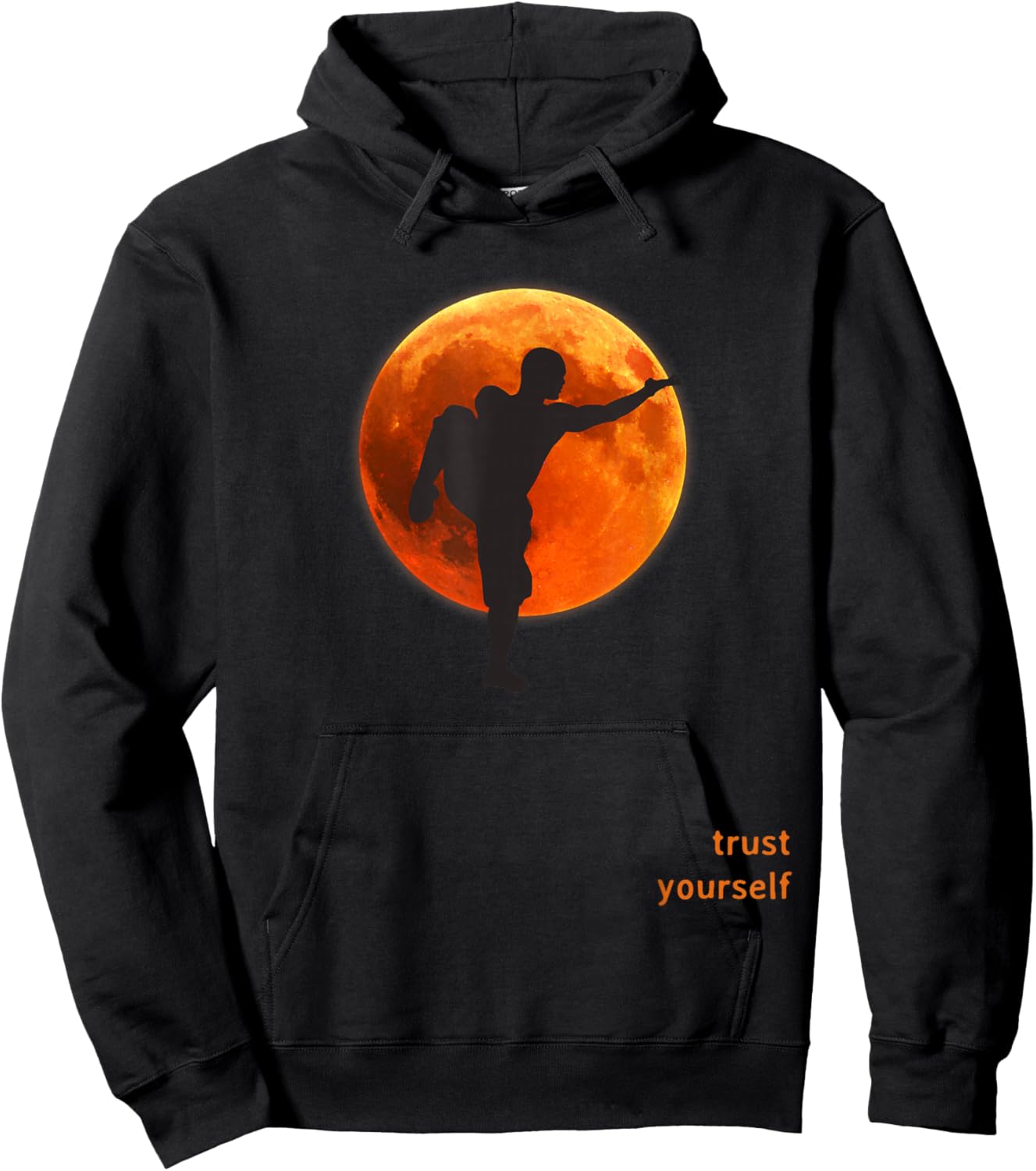 Shaolin Monk - Training at the Blood Moon - Trust yourself Hoodie - Hoodie | Black