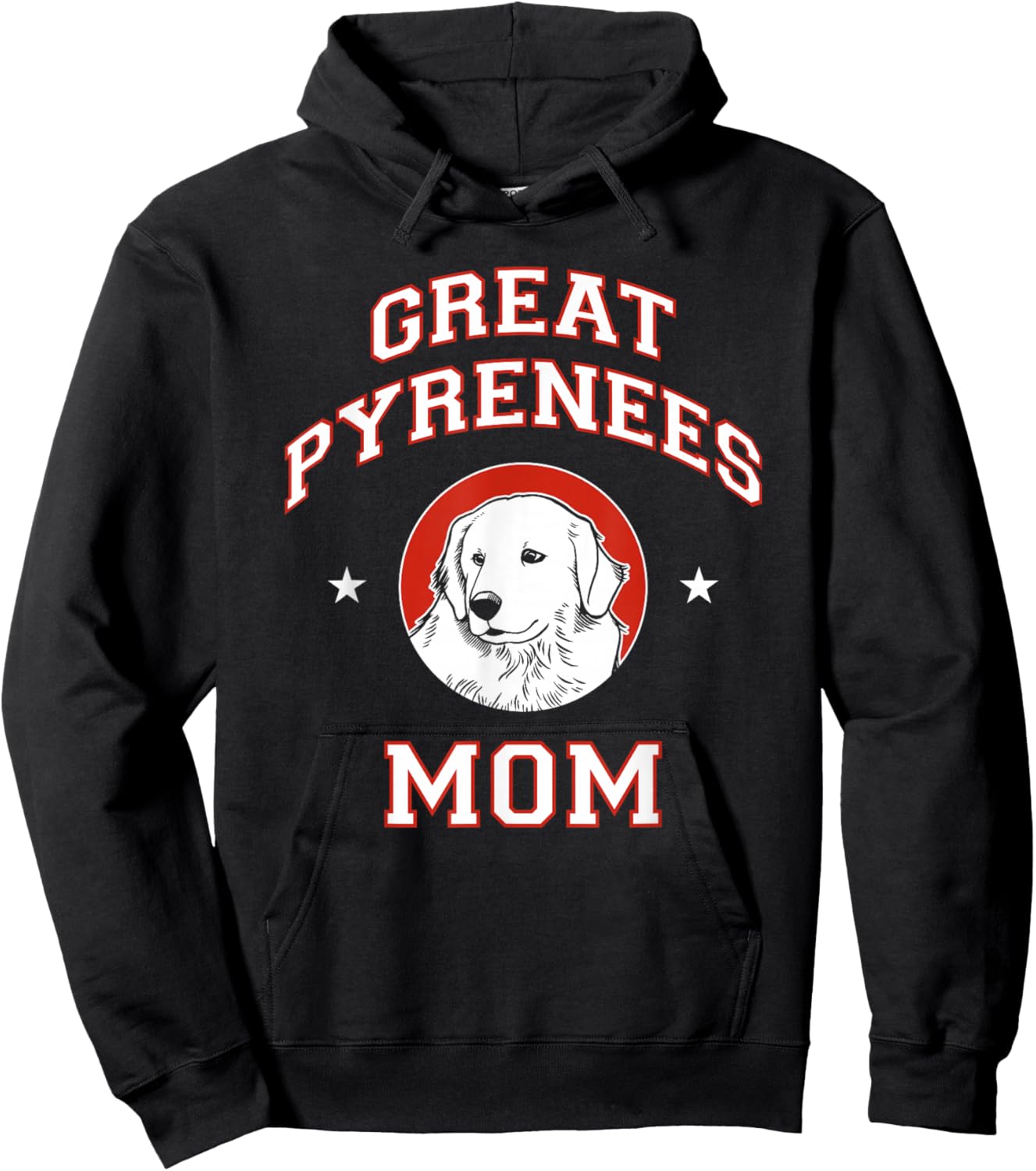 Great Pyrenees Mom Dog Mother Hoodie - Hoodie | Black