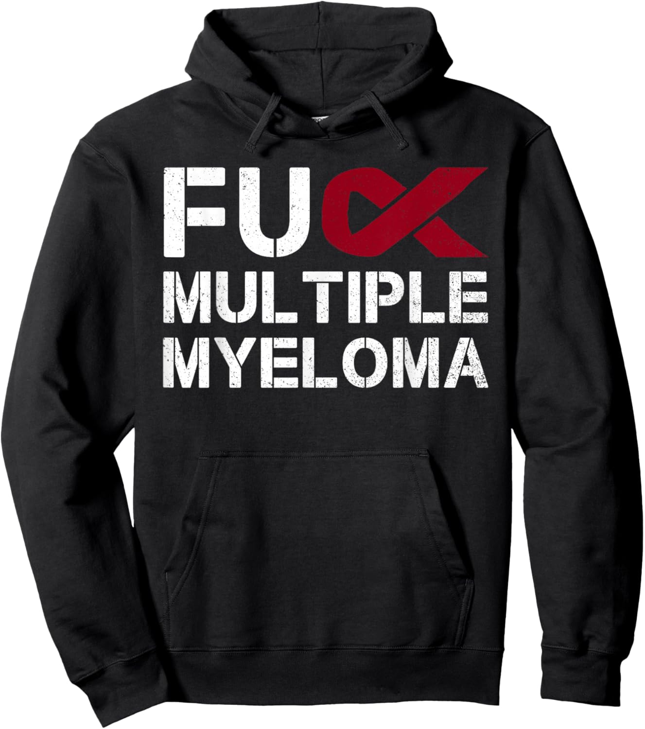 Fuck Multiple Myeloma Awareness Month Ribbon Warrior Fighter Hoodie - Hoodie | Black