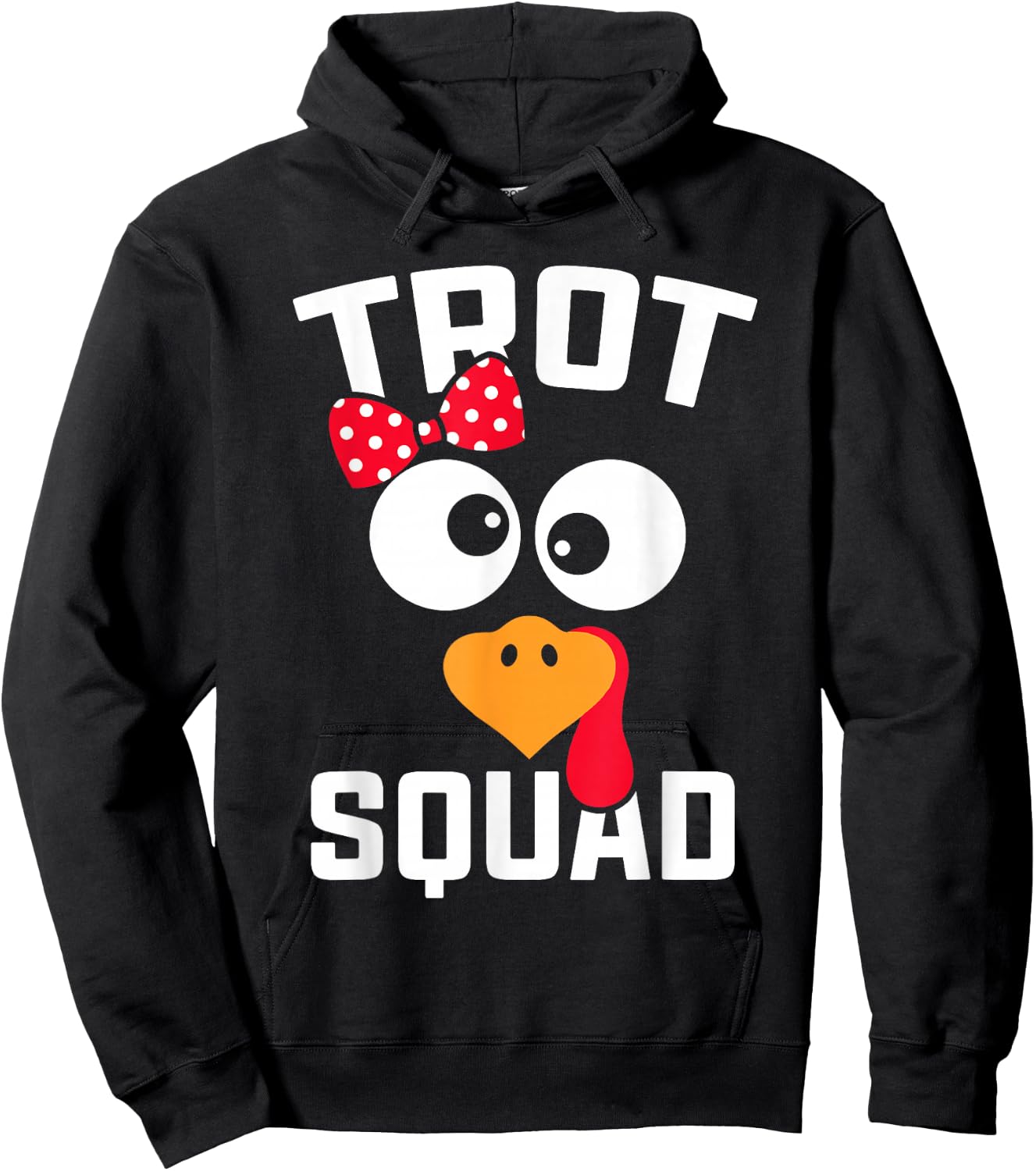 Funny Running Turkey Trot Squad Thanksgiving For Girl Hoodie - Hoodie | Black