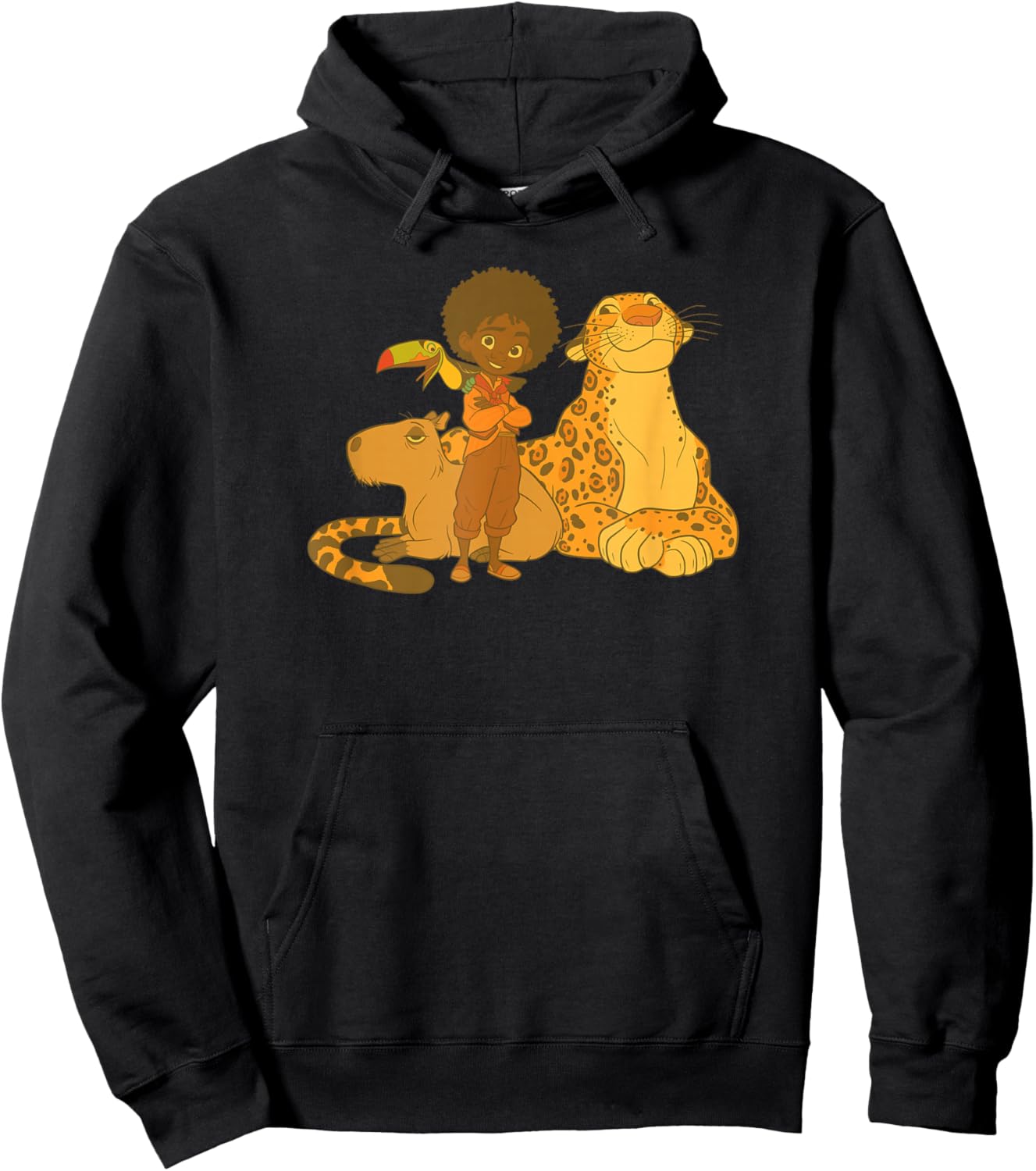 Disney Encanto Antonio Group Shot Animals Poster Hoodie - Hoodie | Black