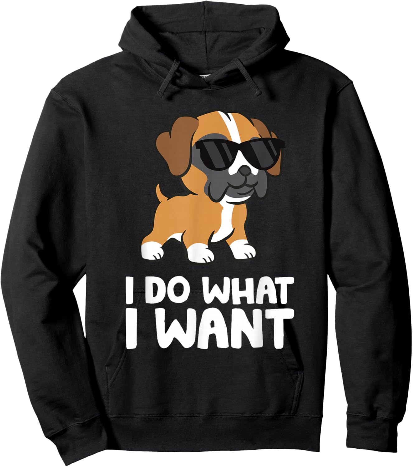 Boxer Dog Pet Boxer Dog I Do What I Want Hoodie - Hoodie | Black