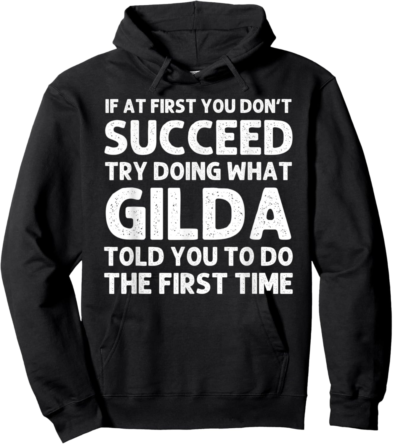 GILDA Name Personalized Birthday Funny Christmas Joke Hoodie - Hoodie | Black