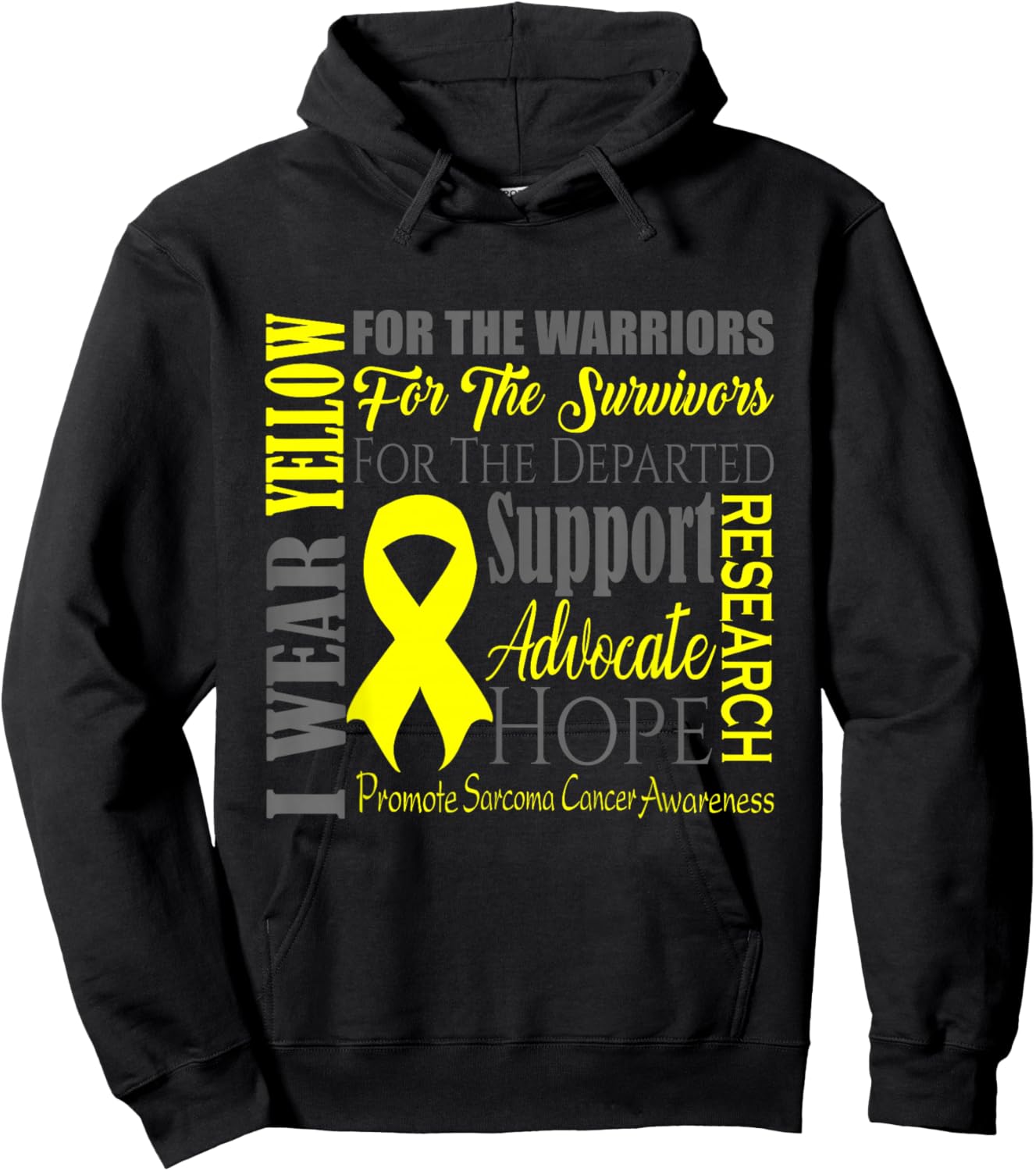 Sarcoma Cancer Awareness Hoodie - Hoodie | Black