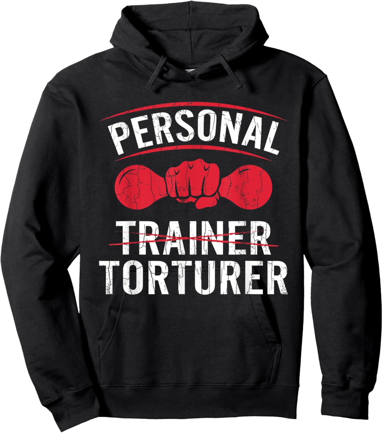 Personal Trainer Torturer Funny Fitness Exercise Graphic Hoodie - Hoodie | Black