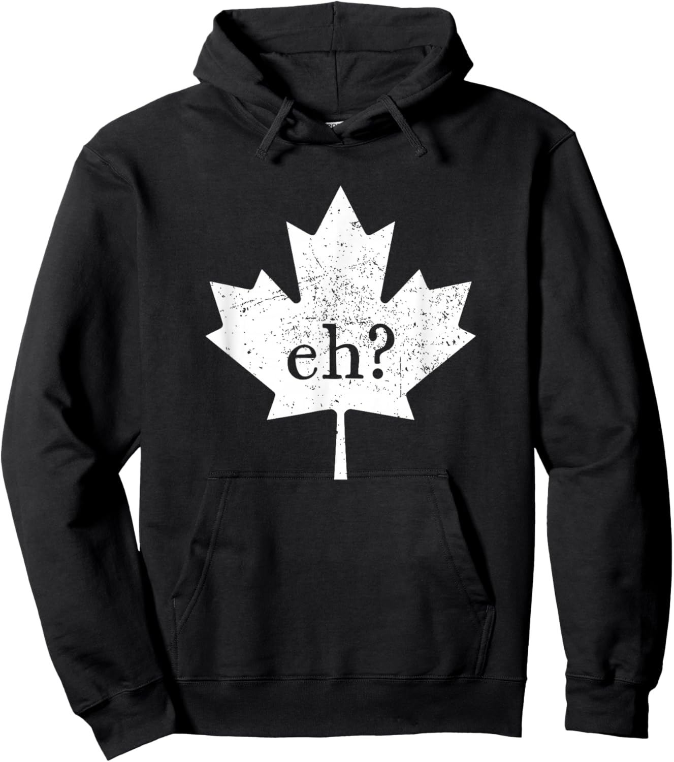 Vintage Canada Eh Maple Leaf Funny Canadian Roots Hoodie - Hoodie | Black