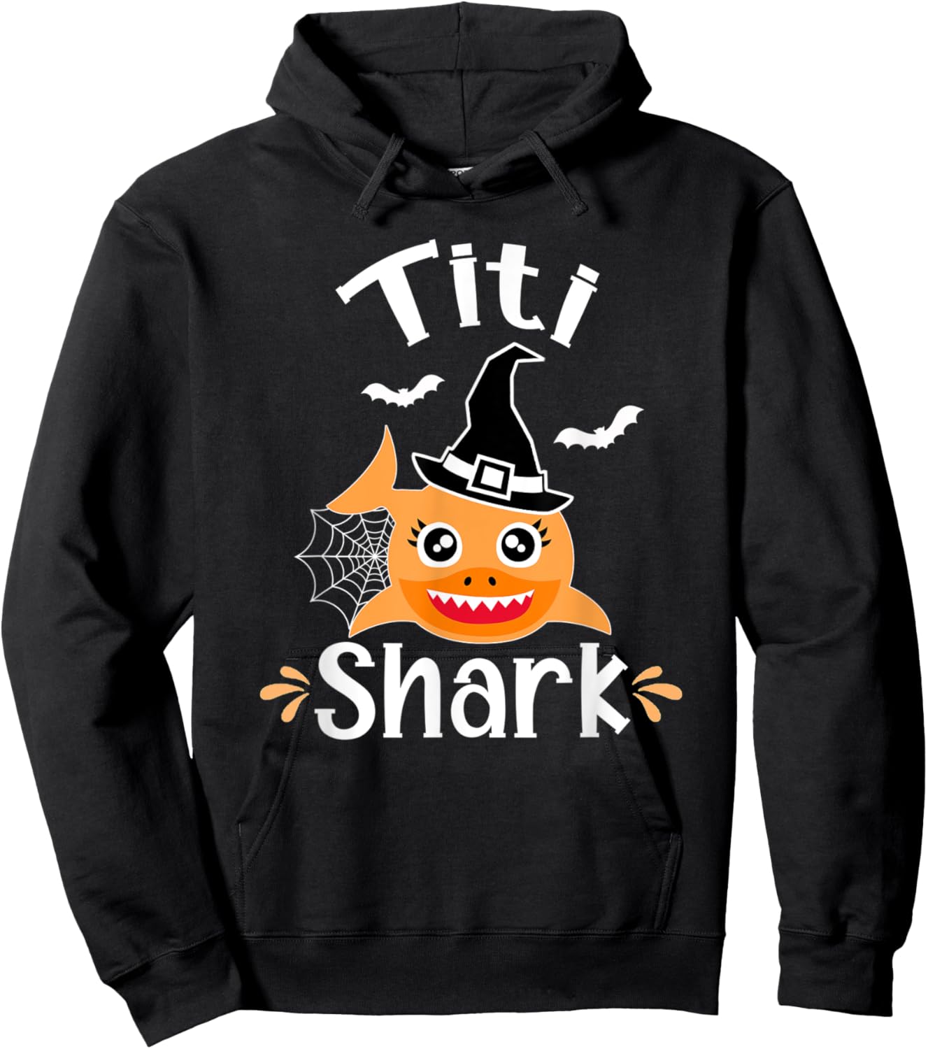 Titi Shark Puerto Rican Aunt Halloween Funny Hoodie - Hoodie | Black