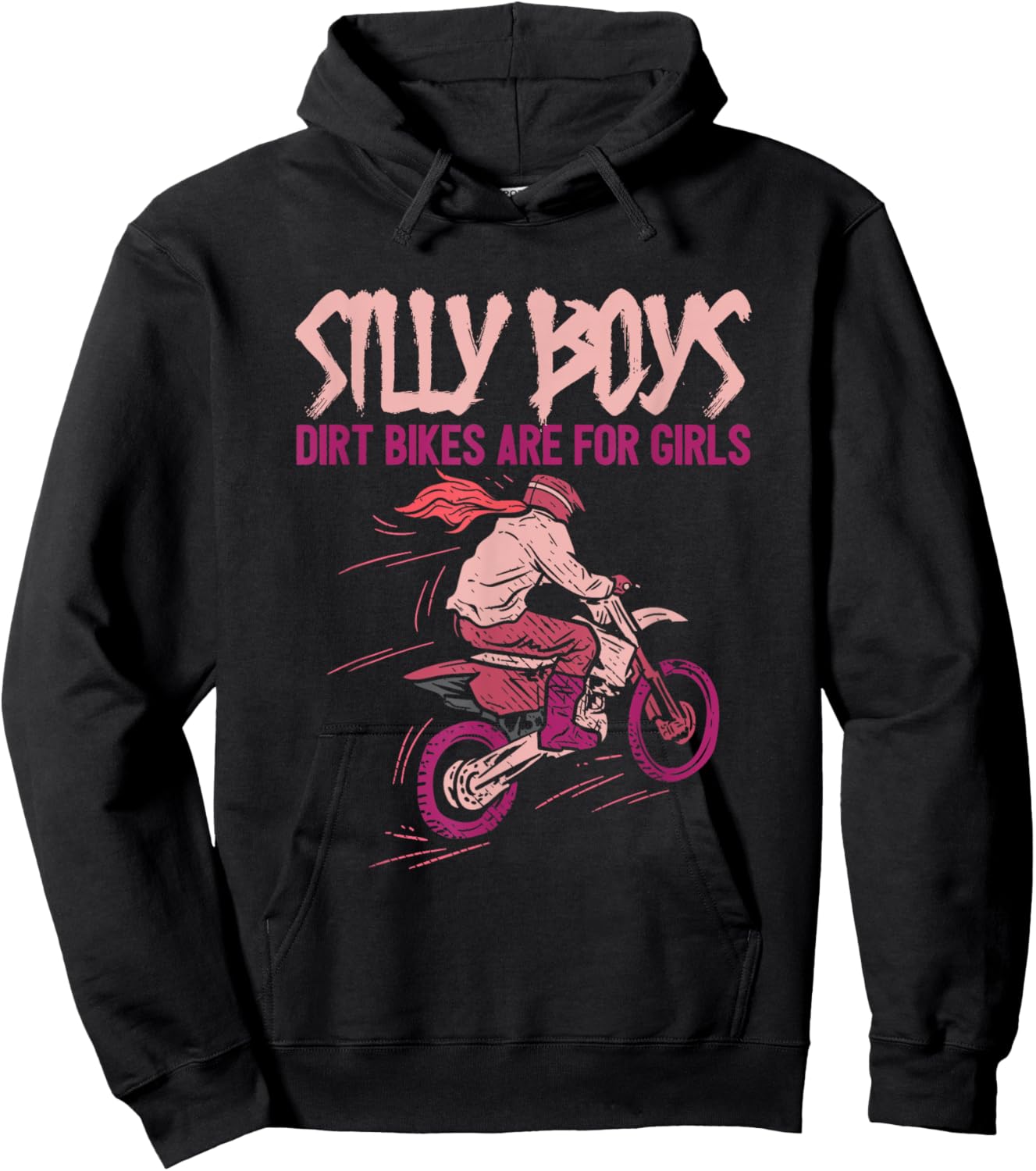 Dirt Bikes Are For Girls - Offroad Biking Motorcycle Rider Hoodie - Hoodie | Black