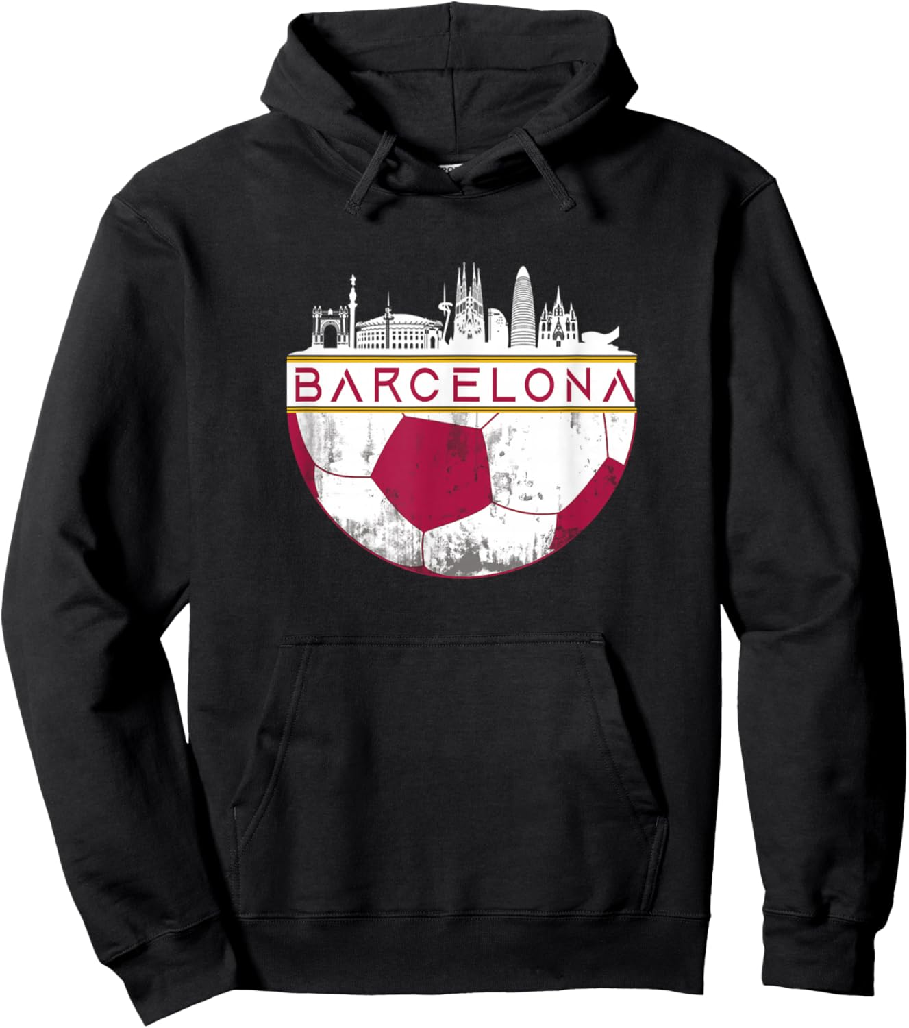 Barcelona City Skyline Soccer Sports Fans Cool Hoodie - Hoodie | Black