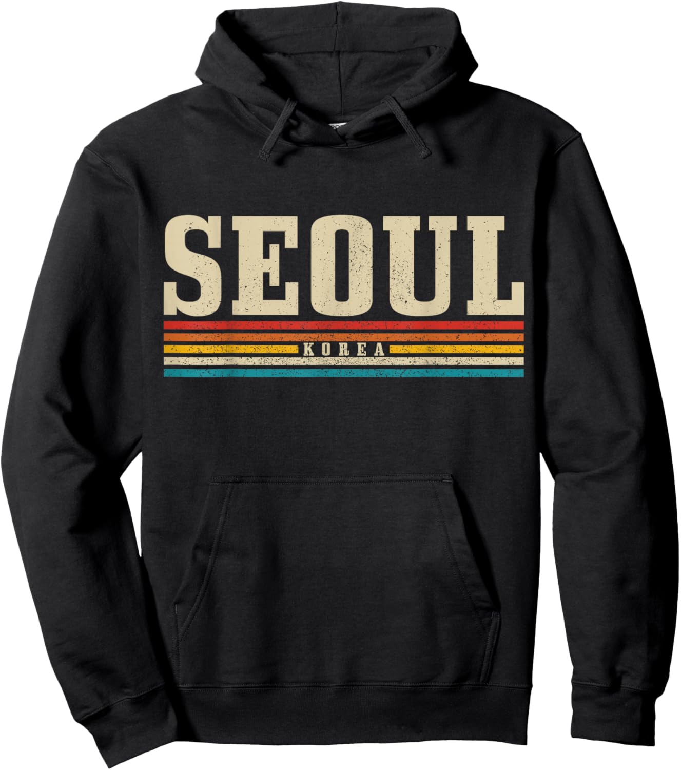 Seoul Vintage South Korea Retro Korean Hoodie - Hoodie | Black