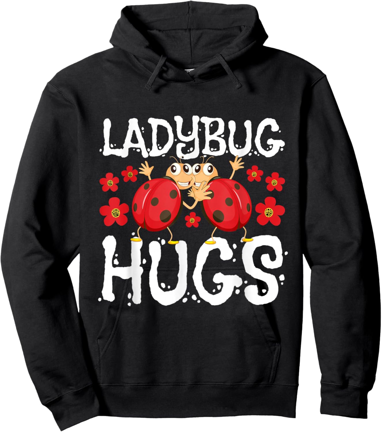Ladybug Hugs - Coccinellidae Lady Beetle Lover Insectologist Hoodie - Hoodie | Black