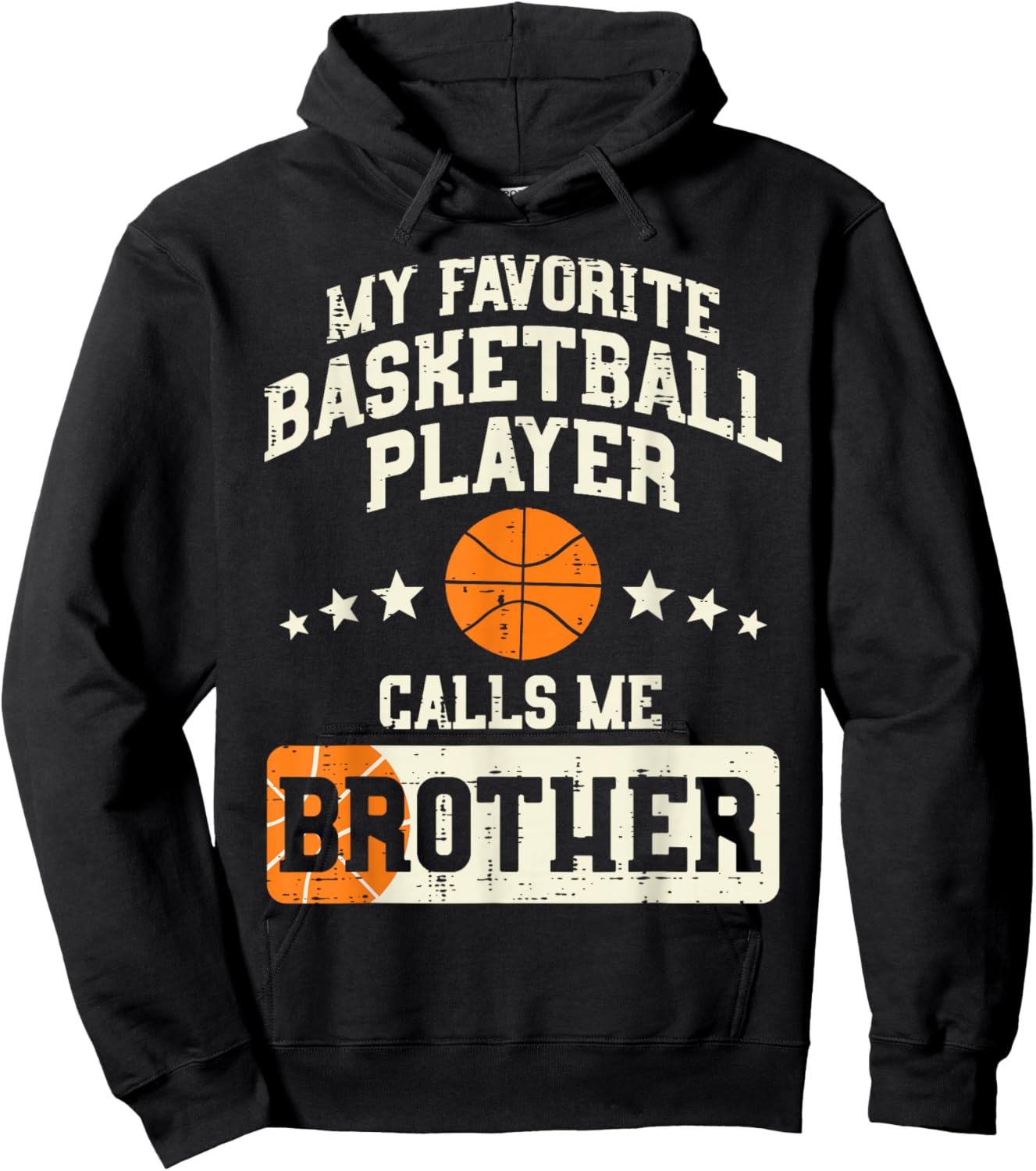 Favorite Basketball Player Brother Family Baller Boys Men Hoodie - Hoodie | Black