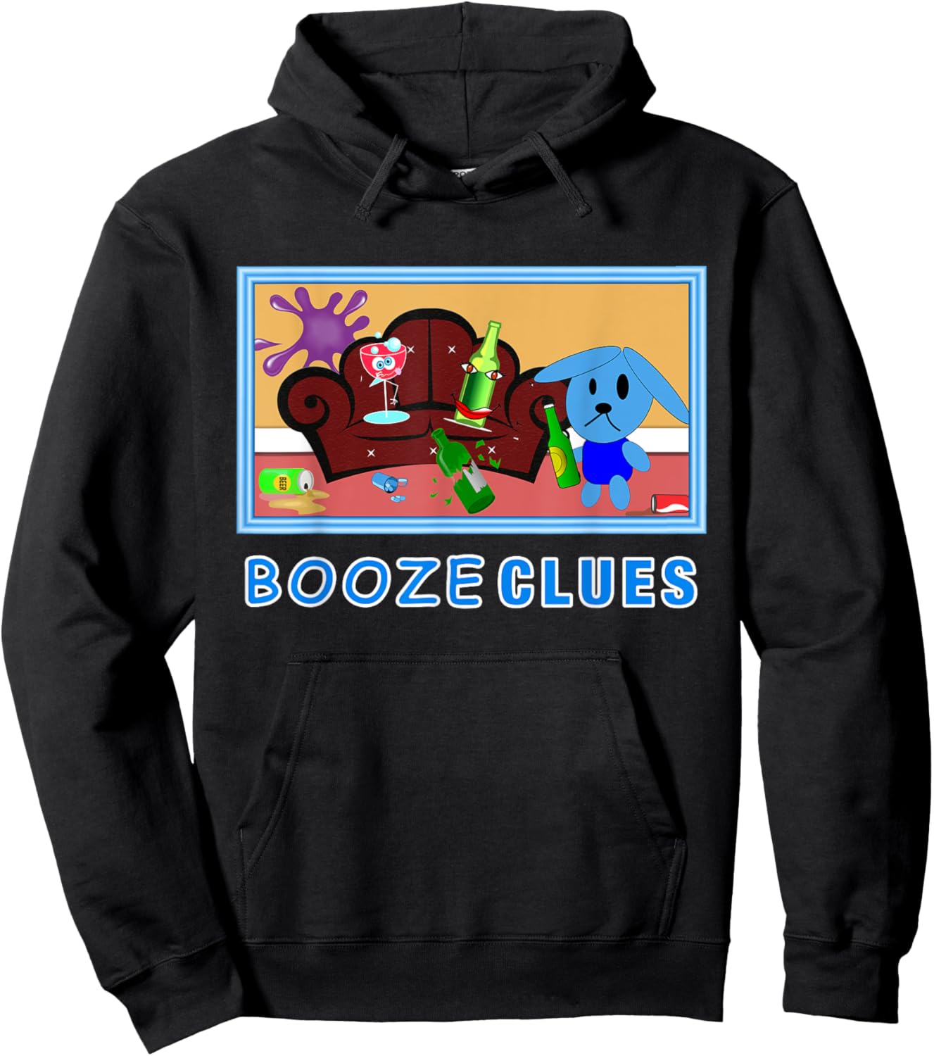 Booze Clues Shirt Funny Booze Drinking Partying Bachelor Hoodie - Hoodie | Black