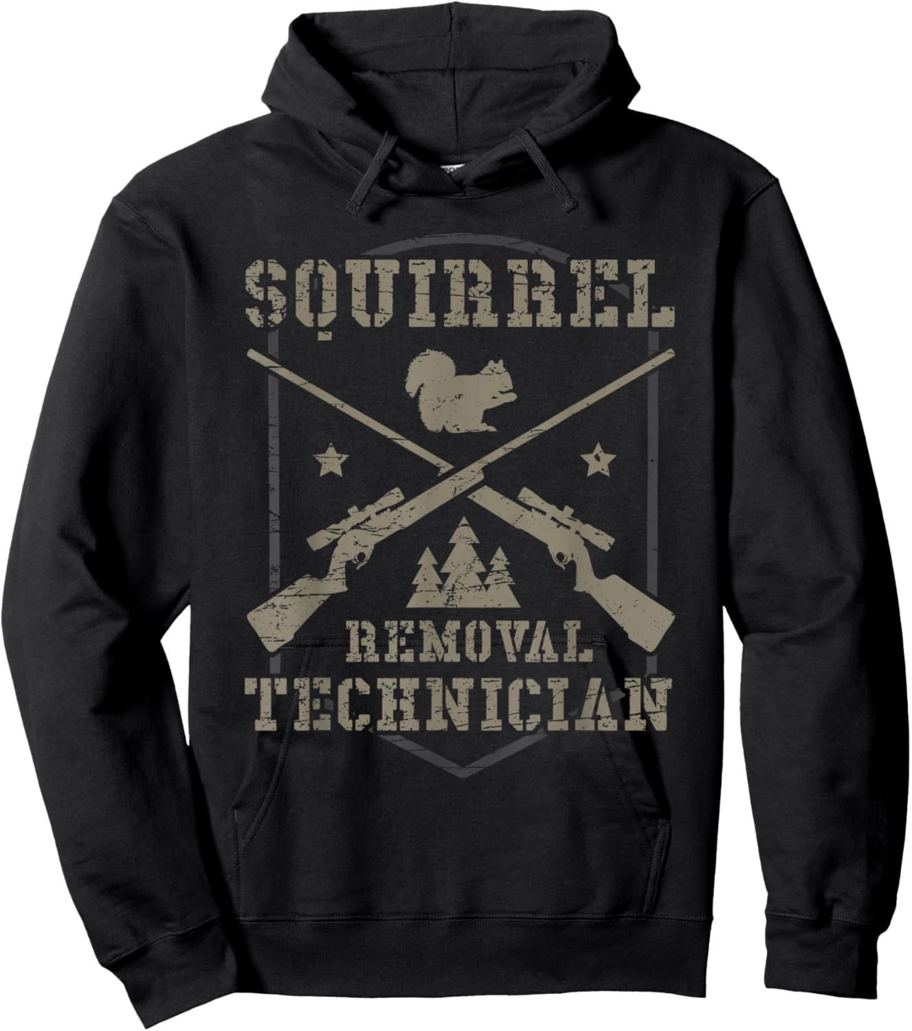 Squirrel Removal Technician Squirrel Hunting Squirrel Hunter Hoodie - Hoodie | Black