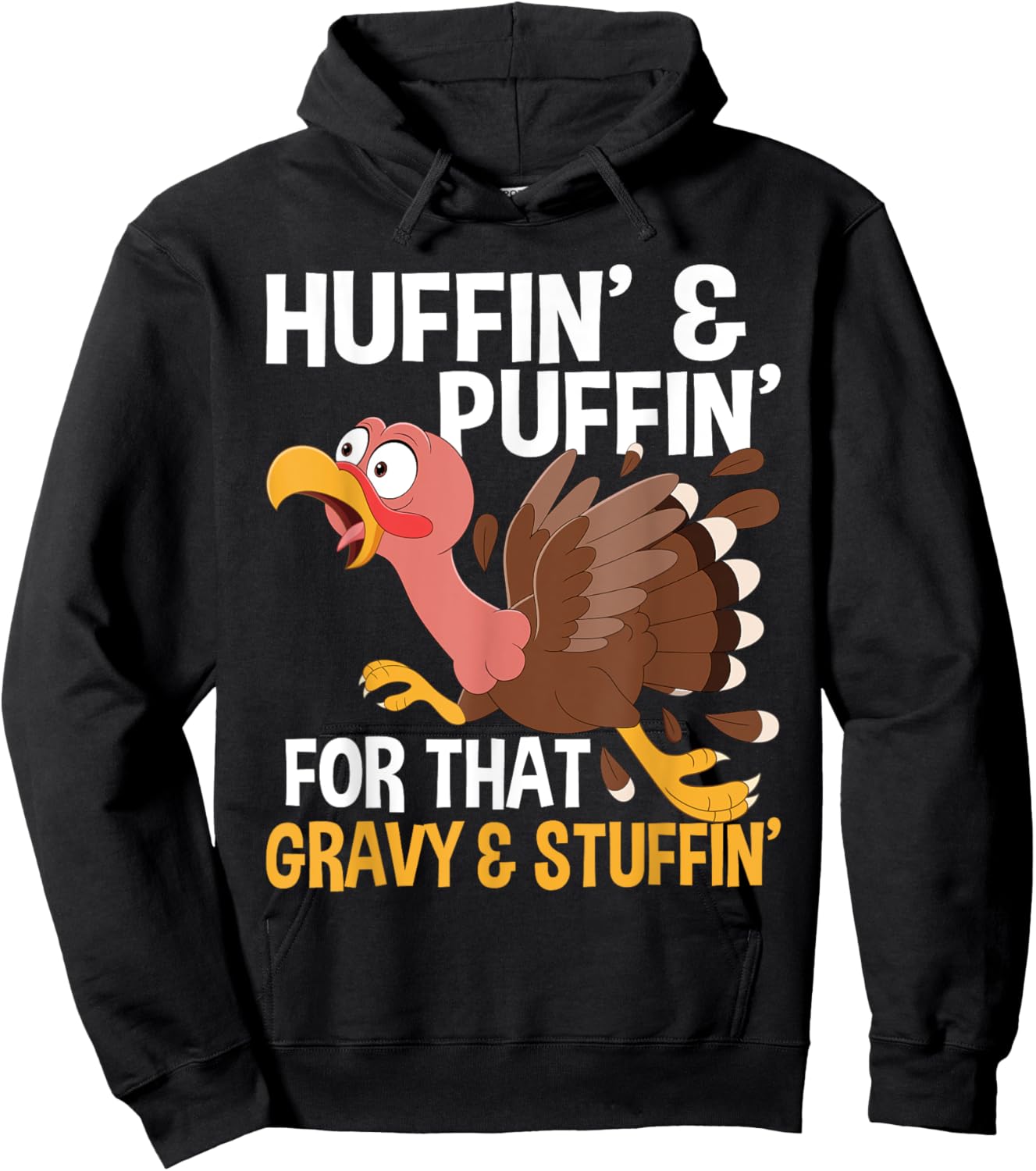 Thanksgiving Marathon Running Turkey Fall Autumn Holiday Hoodie - Hoodie | Black