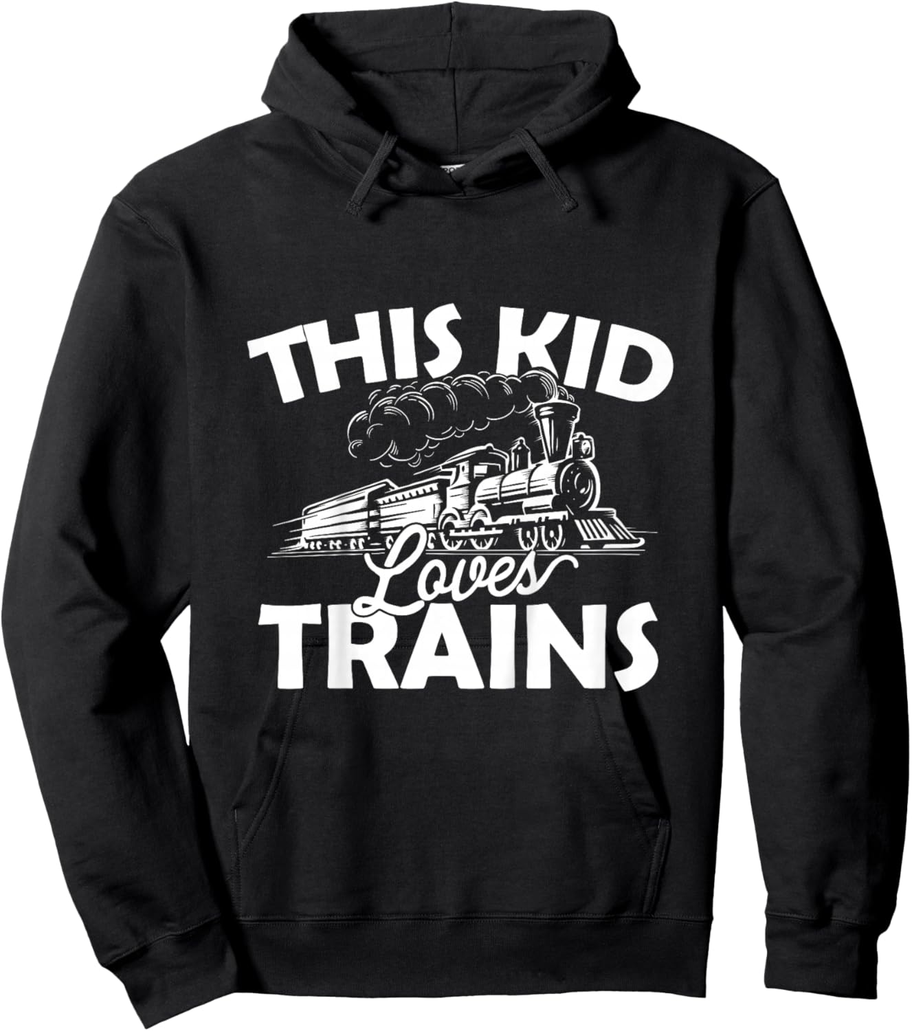 This Kid Loves Trains - Funny Trainspotter Model Railroad Hoodie - Hoodie | Black