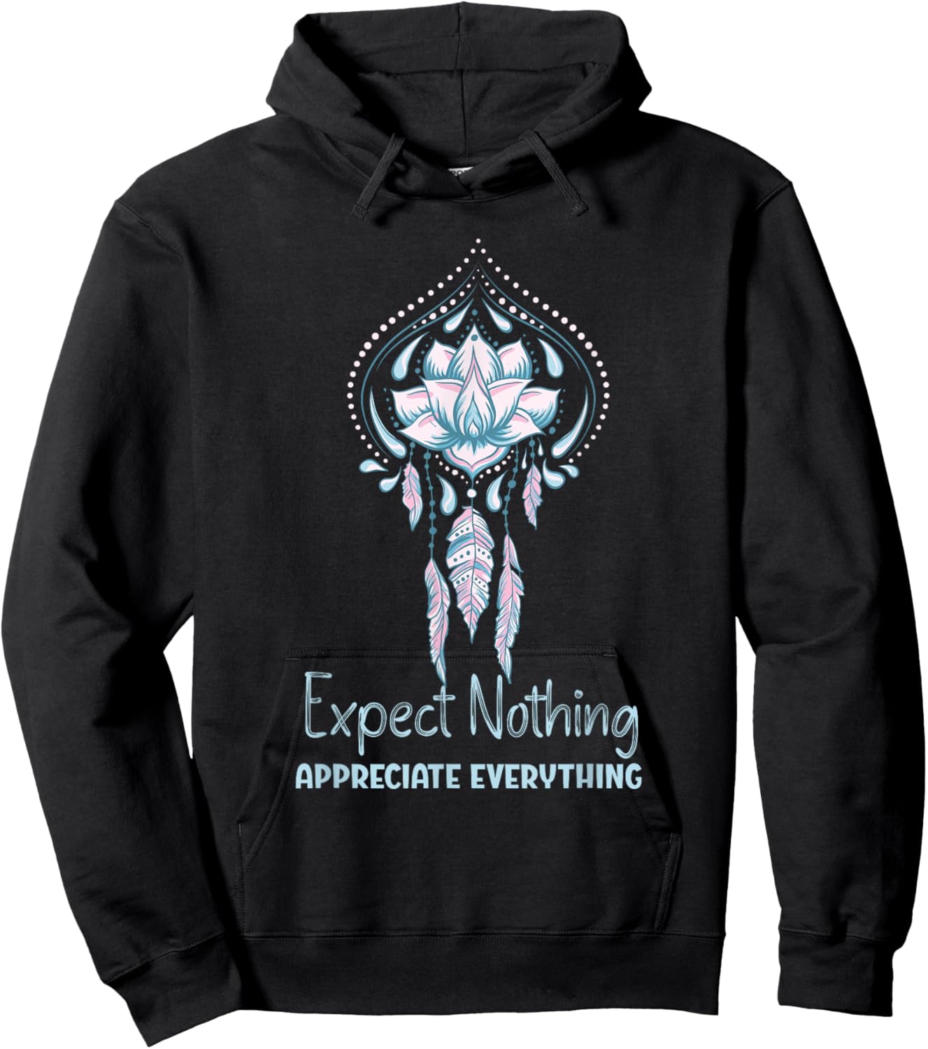 Spiritual Attract Meditation Spirituality Lotus Hoodie - Hoodie | Black