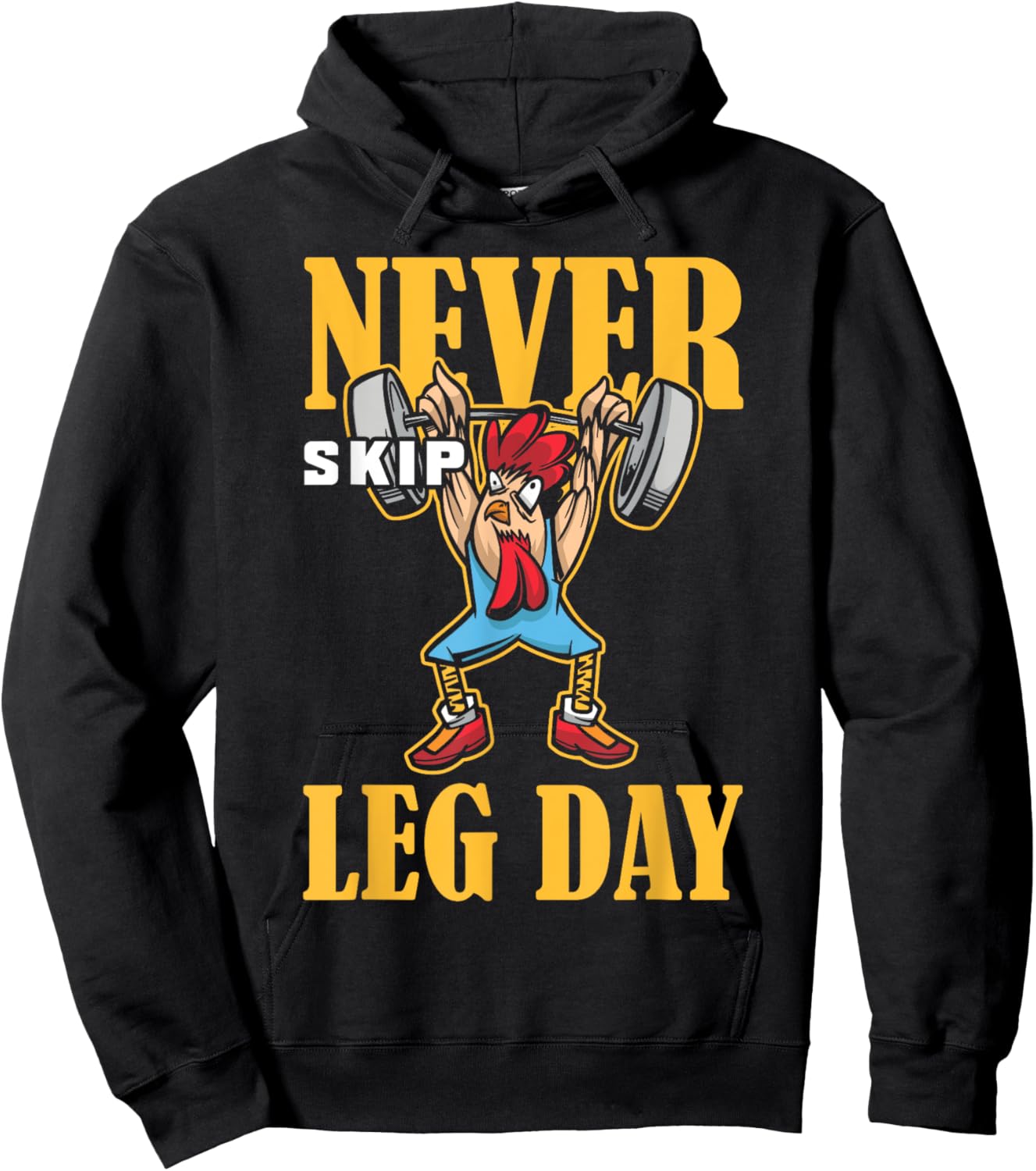 Never Skip Leg Day Weightlifting Workout Hoodie - Hoodie | Black