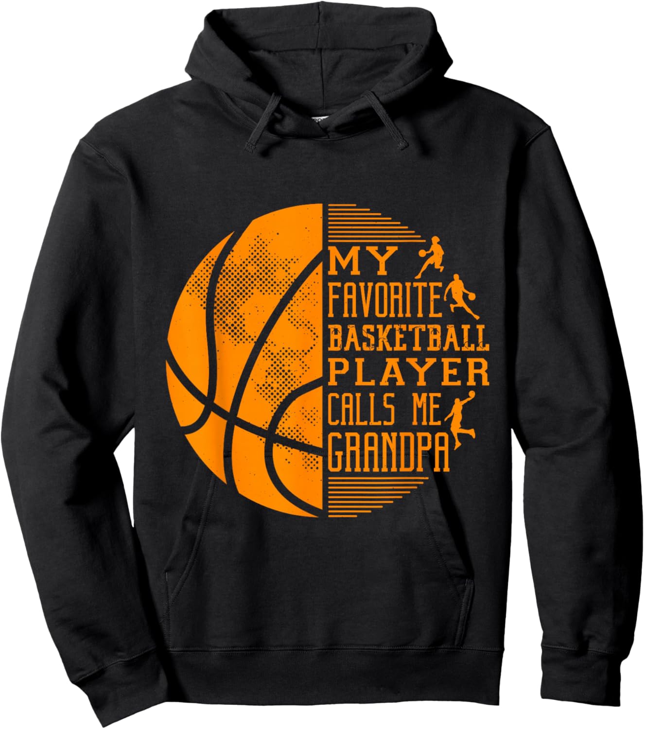 My Favorite Basketball Player Calls Me Grandpa Basketball Hoodie - Hoodie | Black