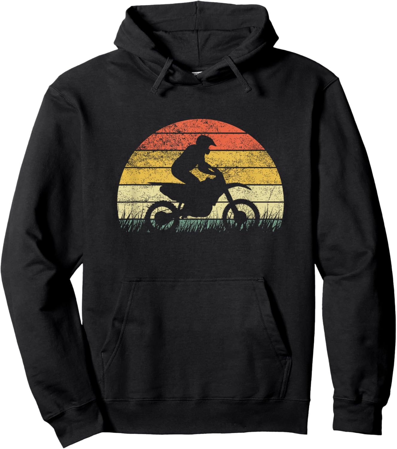 Motocross Bike Vintage Dirtbike MX Racing Retro Dirt Bike Hoodie - Hoodie | Black