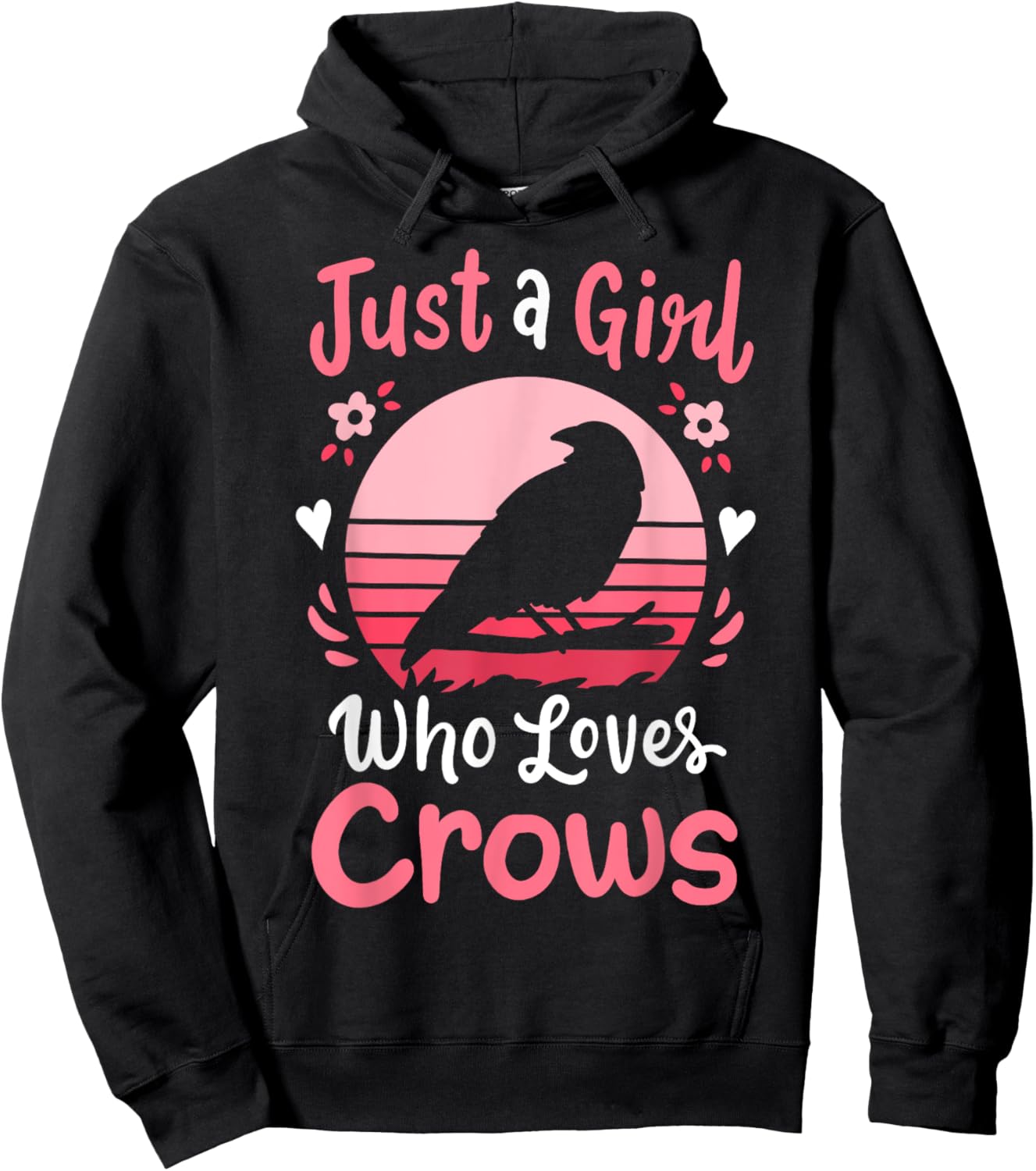 Crow Just a Girl Who Loves Crows Hoodie - Hoodie | Black