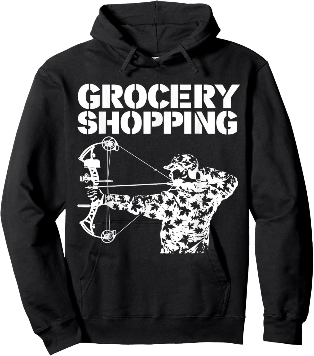 Grocery Shopping | Bowhunt Shirt | Archer Funny Deer Hunter Hoodie - Hoodie | Black