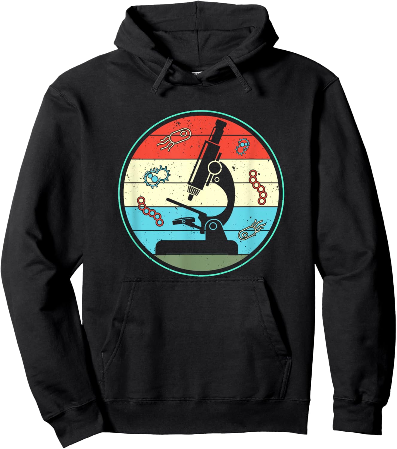 Retro Microbiologist Laboratory Microbiology Technicians Hoodie - Hoodie | Black