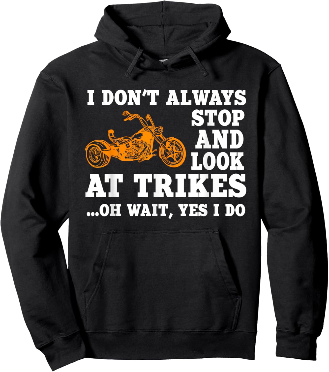Funny Trike Motorcycle Lover Design Triker Biker Hoodie - Hoodie | Black