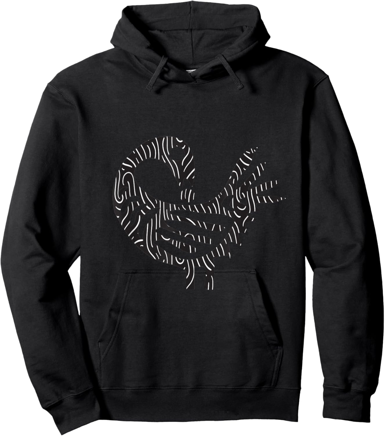Sankofa Black Pattern Afrocentric Adinkra Symbol Hoodie - Hoodie | Black