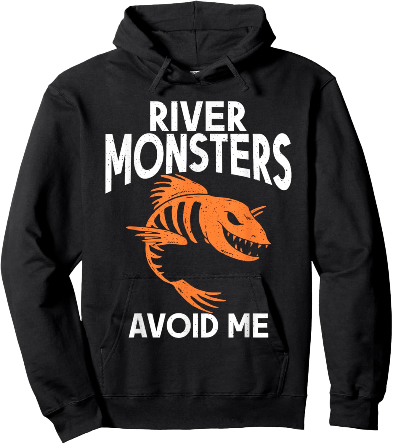 River Monsters Avoid Me Angling Hunting Fishing Hoodie - Hoodie | Black