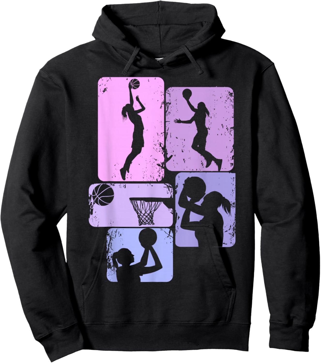 Basketball Girl Women Girls Kids Small Hoodie - Hoodie | Black