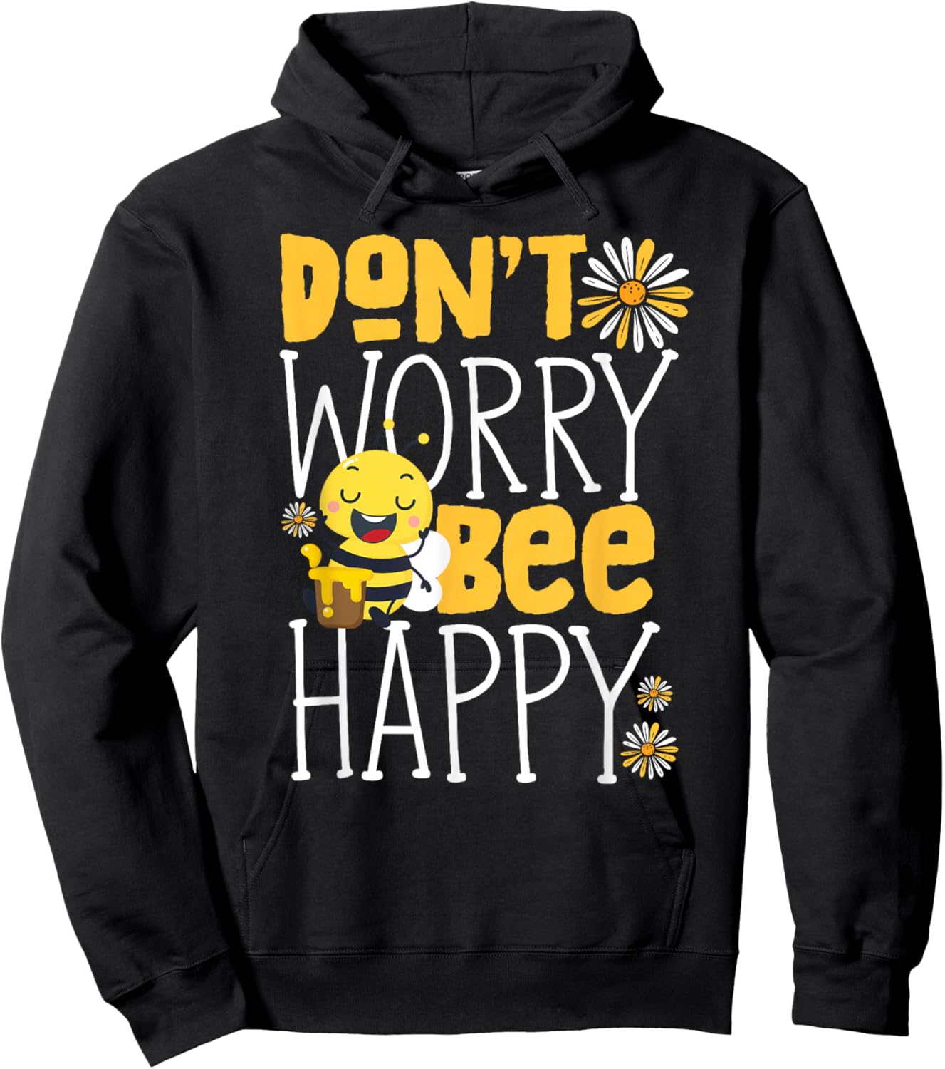Beekeeper Cute Don't Worry Bee Happy Hoodie - Hoodie | Black