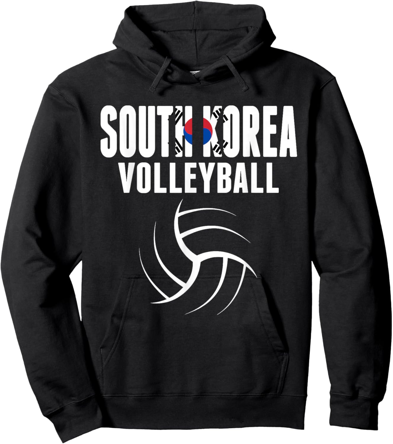South Korea Volleyball Fans Jersey - Korean Sport Lovers Hoodie - Hoodie | Black