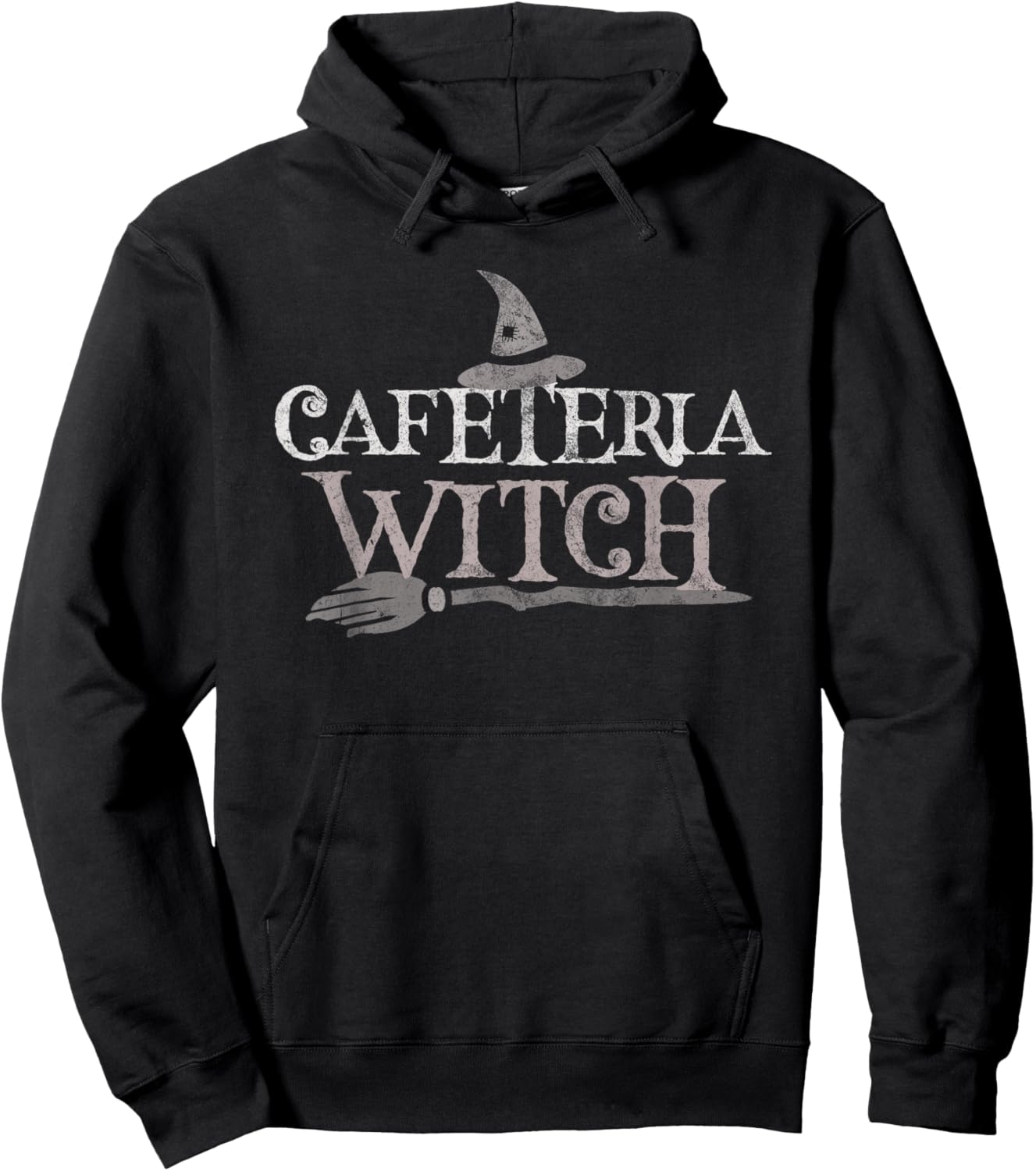 Vintage CAFETERIA WITCH Office Lunch Ladies Crew My Waitress Hoodie - Hoodie | Black