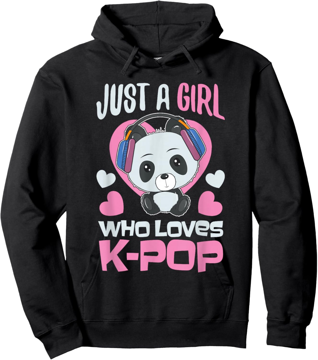 K-Pop Panda Kpop South Korea Music Fans Gift Hoodie - Hoodie | Black