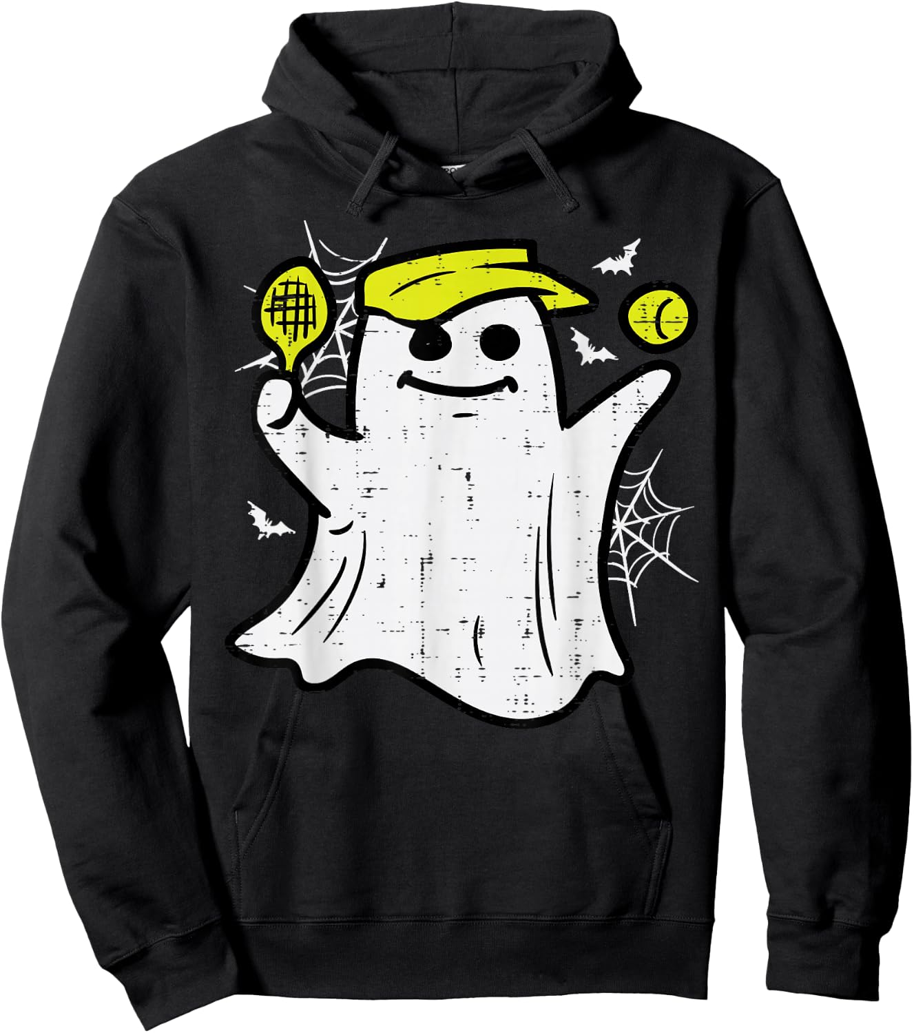 Halloween Pickle Ball Ghost Pickleball Costume Men Women Kid Hoodie - Hoodie | Black