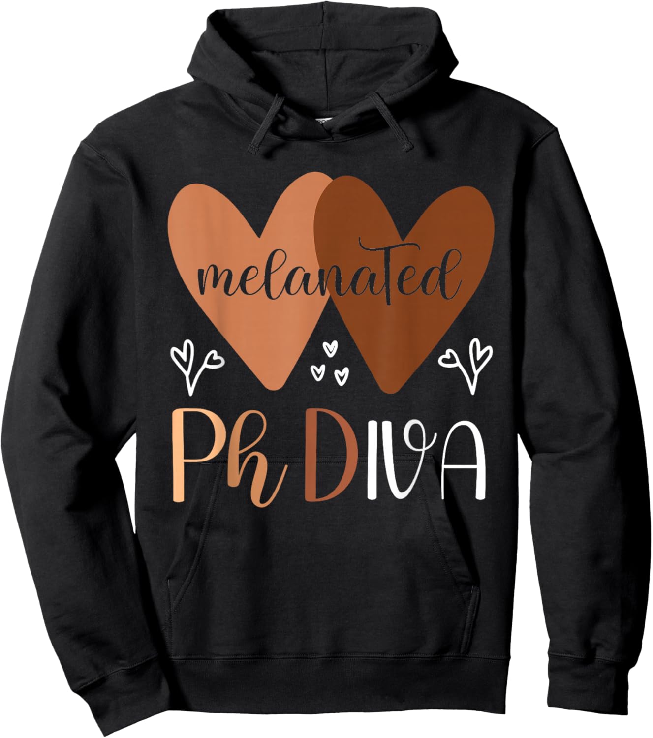 Black PhD Graduation PhDiva Cute Melanated Doctorate Degree Hoodie - Hoodie | Black