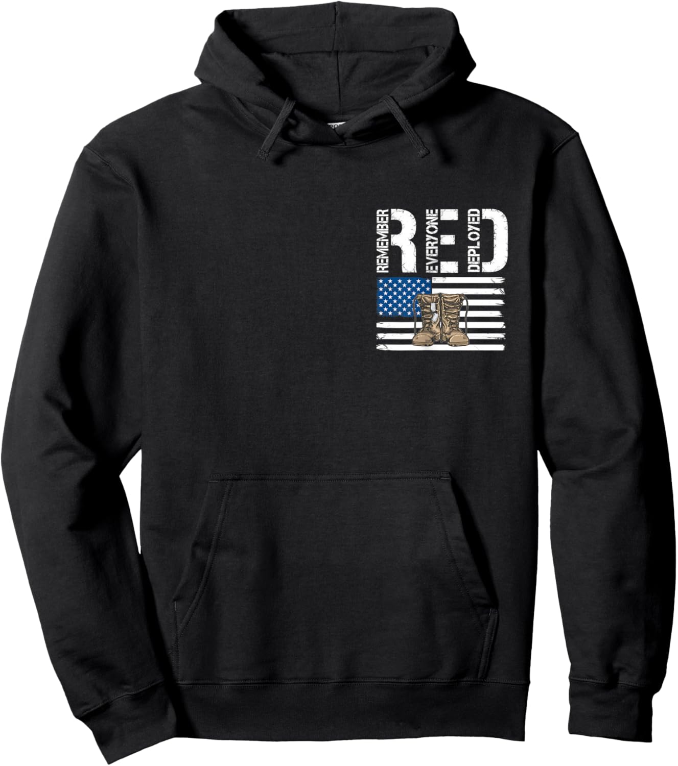 Remember Everyone Veteran Deployed RED Friday Hoodie - Hoodie | Black