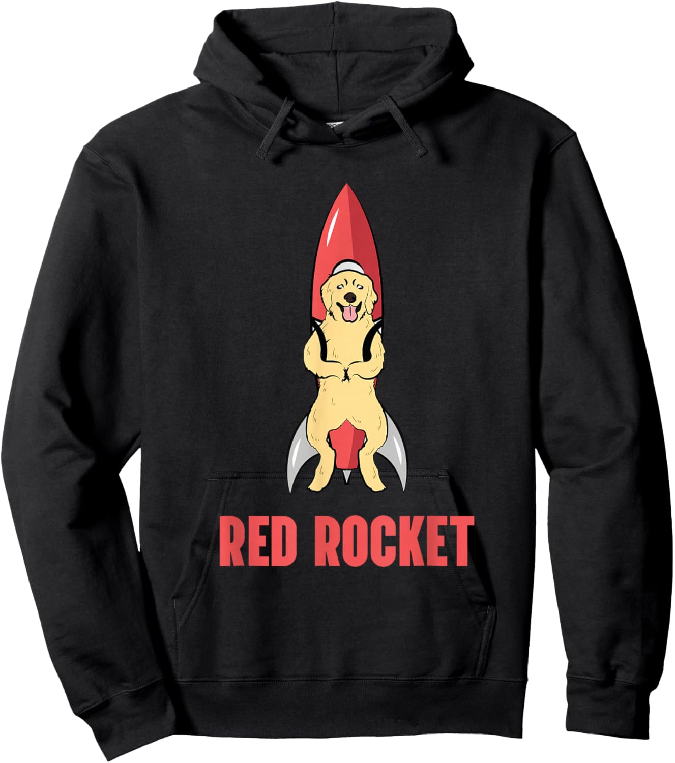 Red Rocket Dog Funny Dank Meme Memes Hoodie - Hoodie | Black