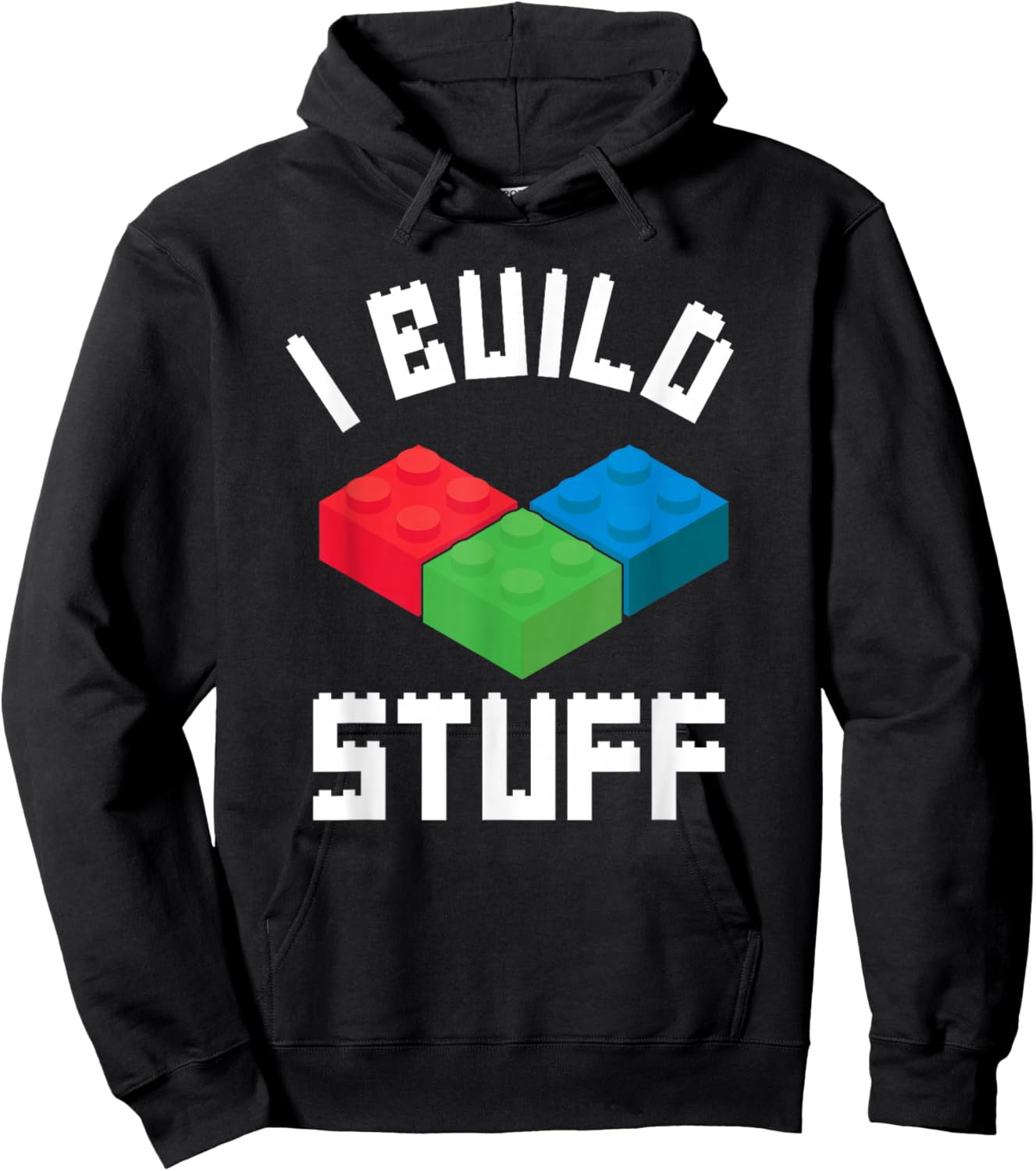 Build Stuff Master Builder Building Blocks Bricklayer Bricks Hoodie - Hoodie | Black