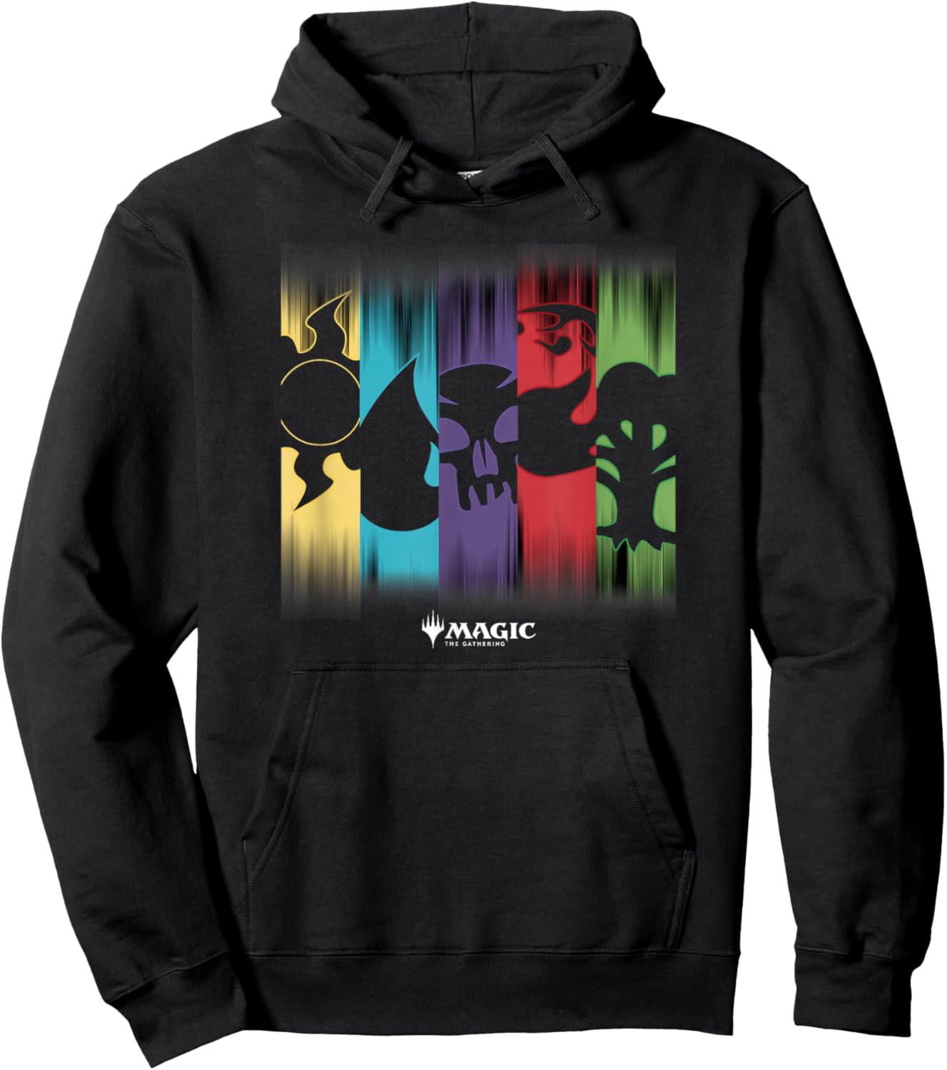 Magic: The Gathering Themed Colors & Symbols Panels Hoodie - Hoodie | Black