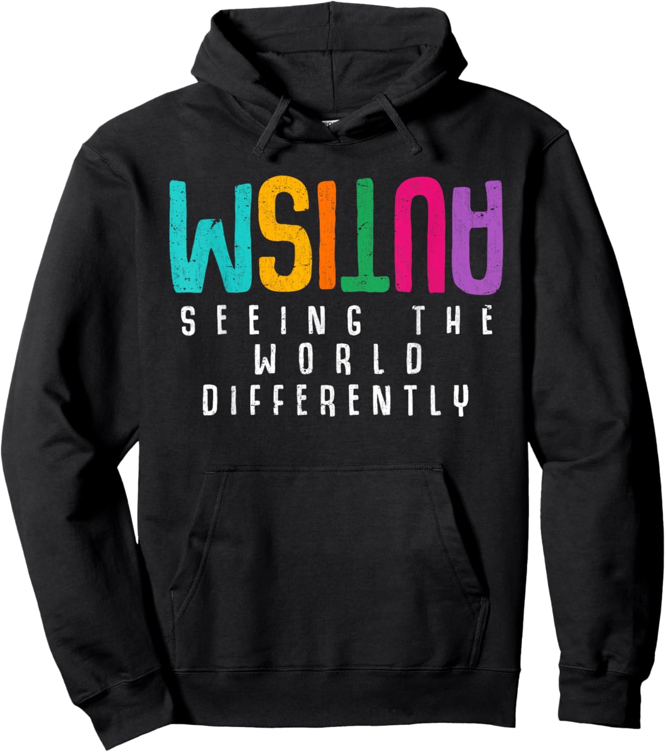 Autism Seeing The World Differently Support Autism Awareness Hoodie - Hoodie | Black