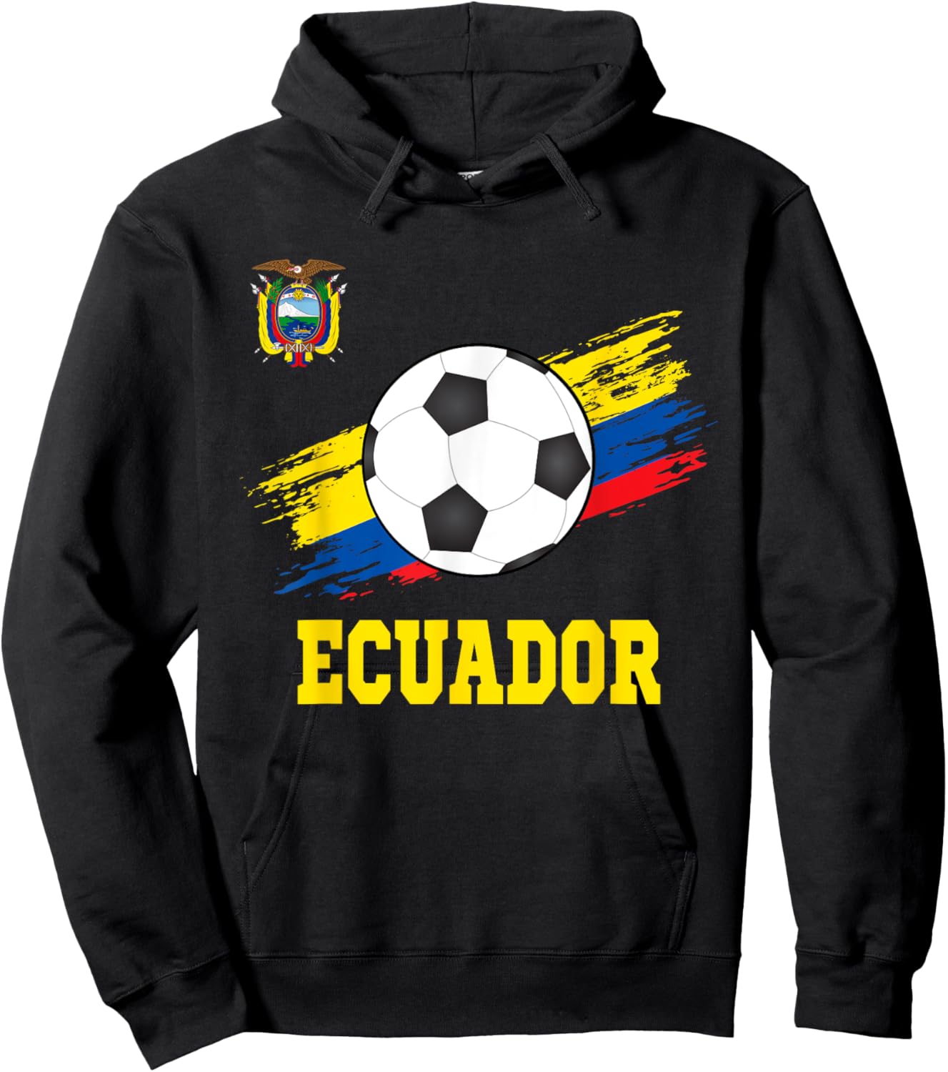 Ecuador Soccer Ecuadorian Football Ecuatoriano Futbol Hoodie - Hoodie | Black