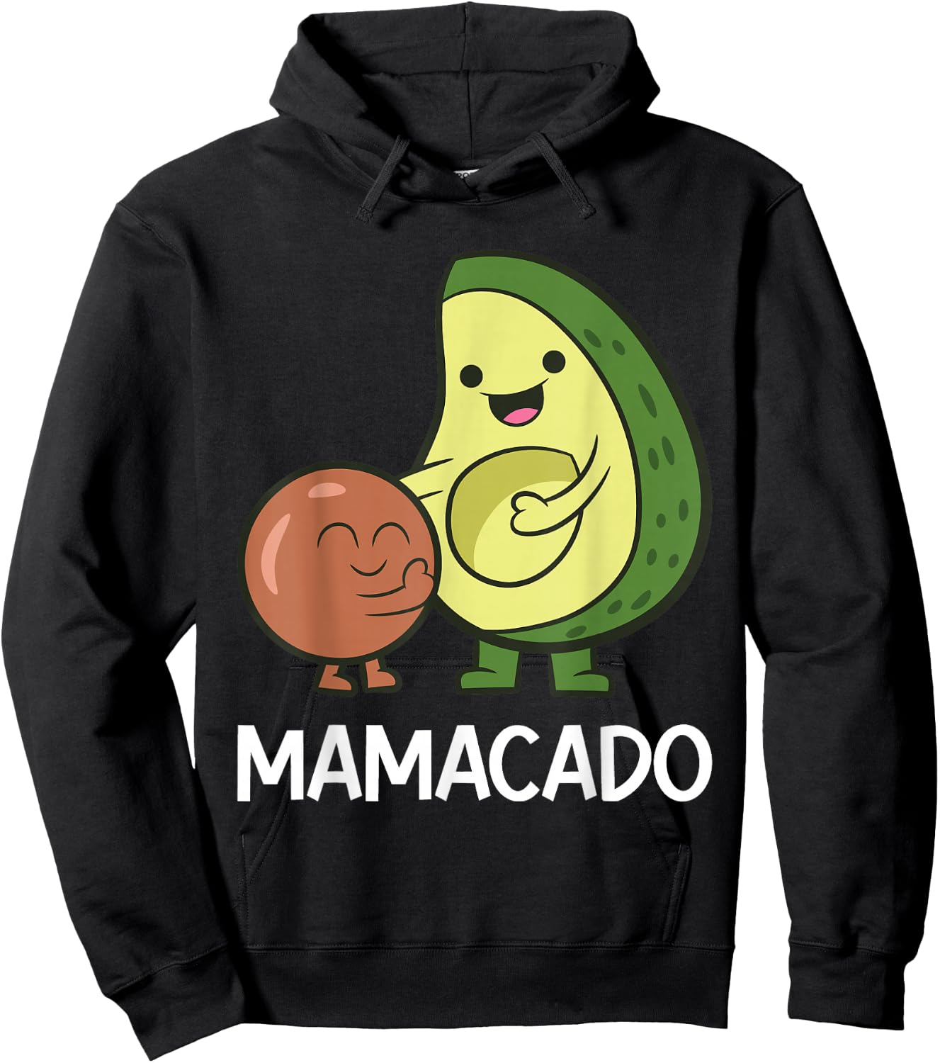 Funny Avocado Mom Vegan Guacamole Avocado Mamacado Hoodie - Hoodie | Black